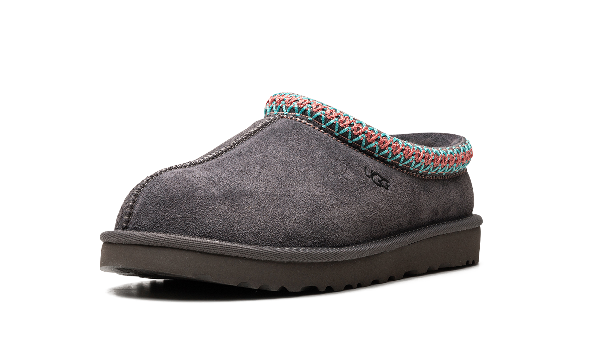 ugg tasman slipper dark grey women s+5955-DGRY+left diagnol single view