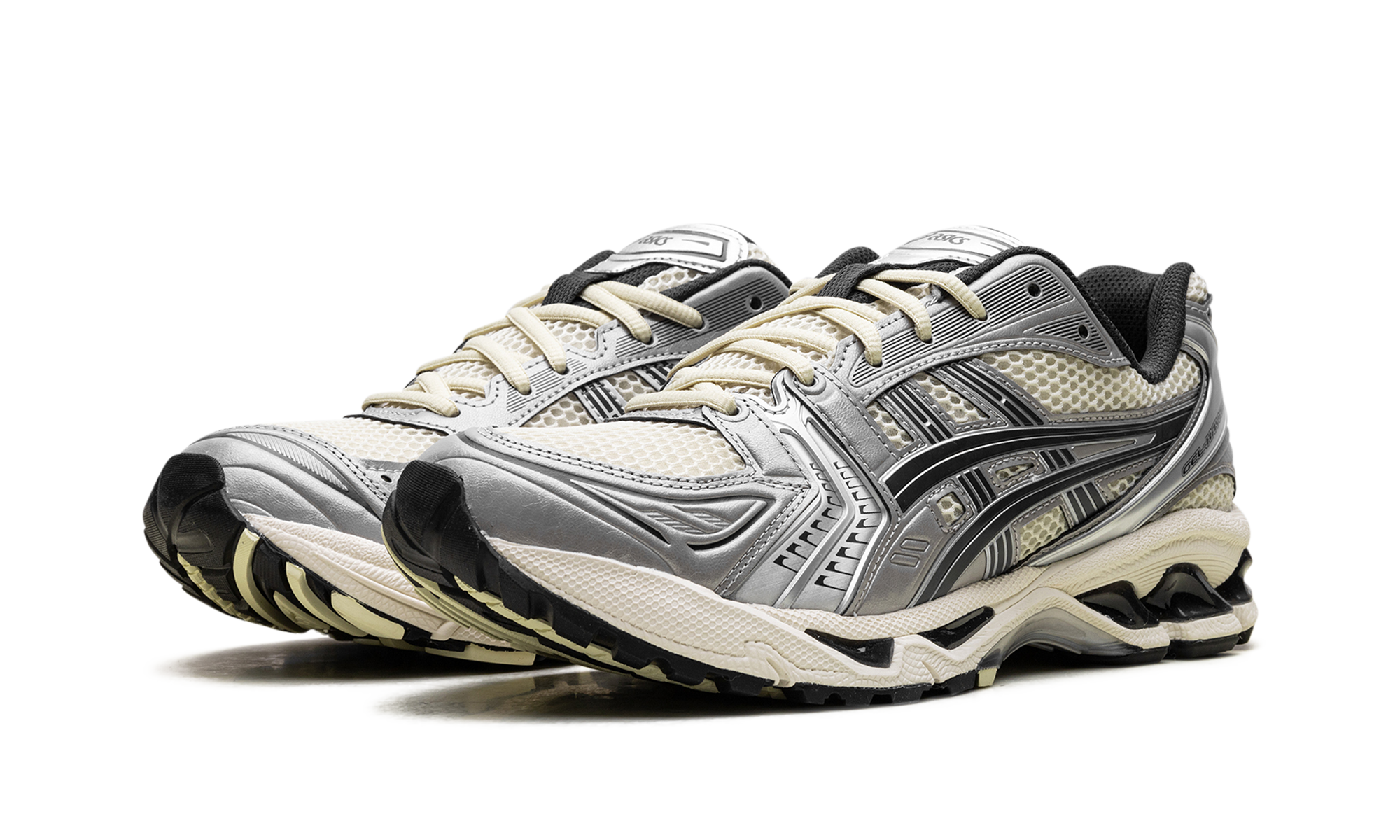 asics gel kayano 14 oyster white steeple grey+1203A537-250+diagnol left view