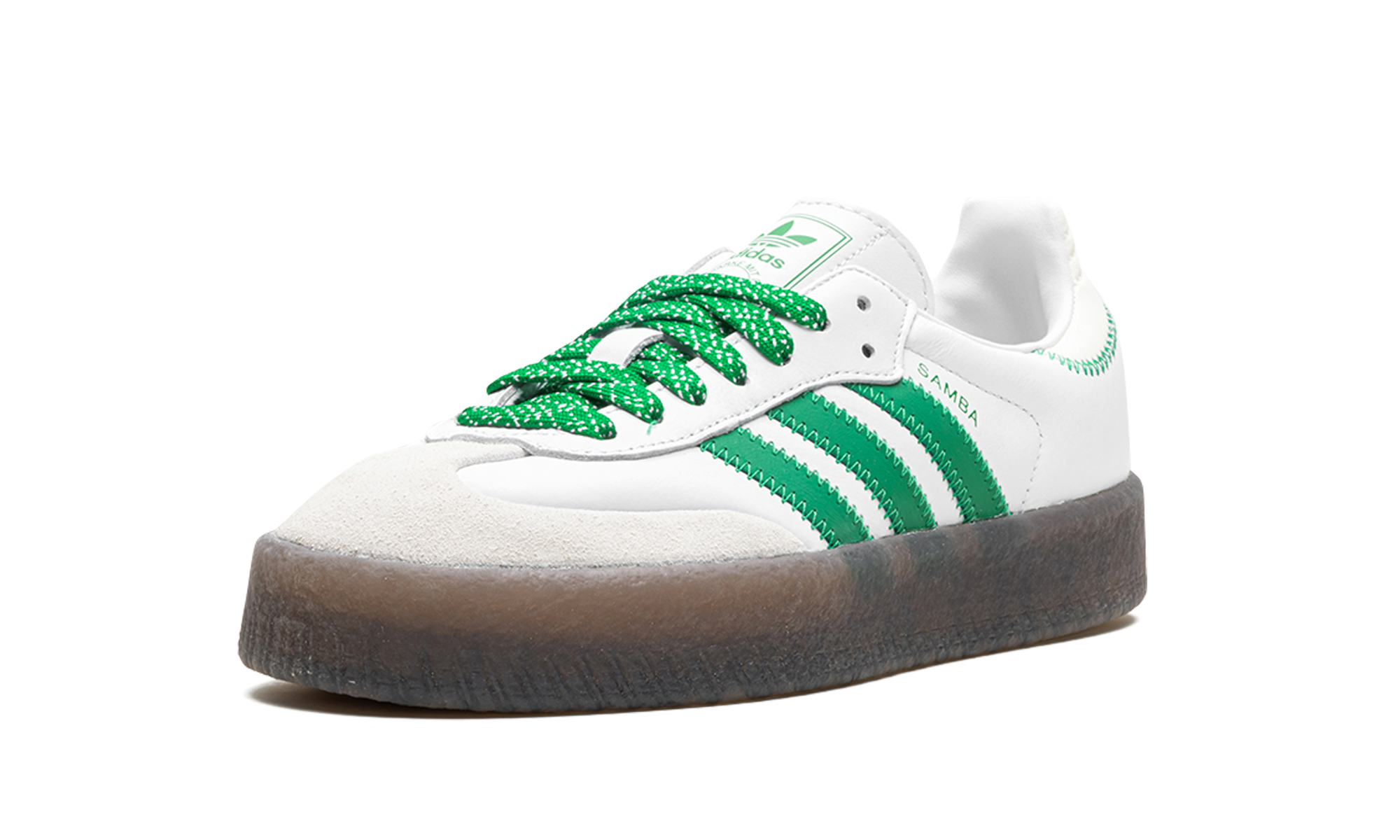adidas sambae cloud white green women s+IE9105+left diagnol single view