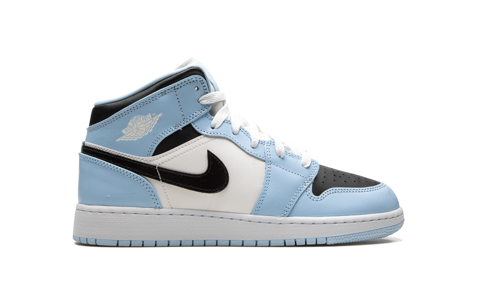 jordan 1 mid ice blue 2022 gs+555112-401+right view