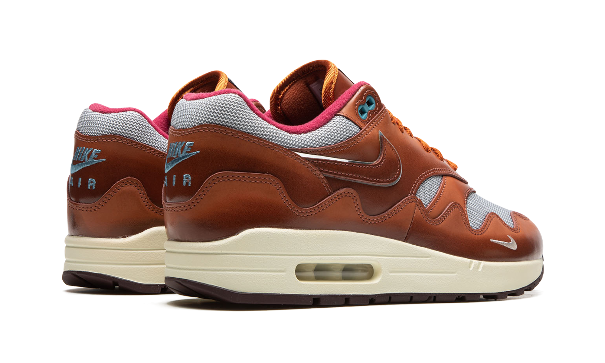 nike air max 1 patta the next wave dark russett+DO9549-200+diagnol right behind view