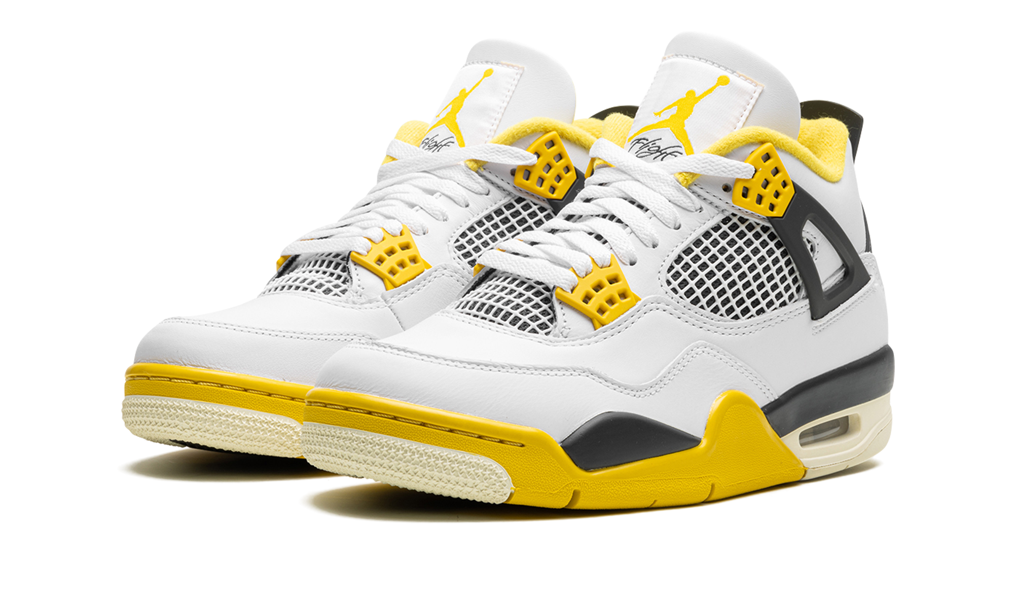 jordan 4 retro vivid sulfur women s+AQ9129-101+diagnol left view