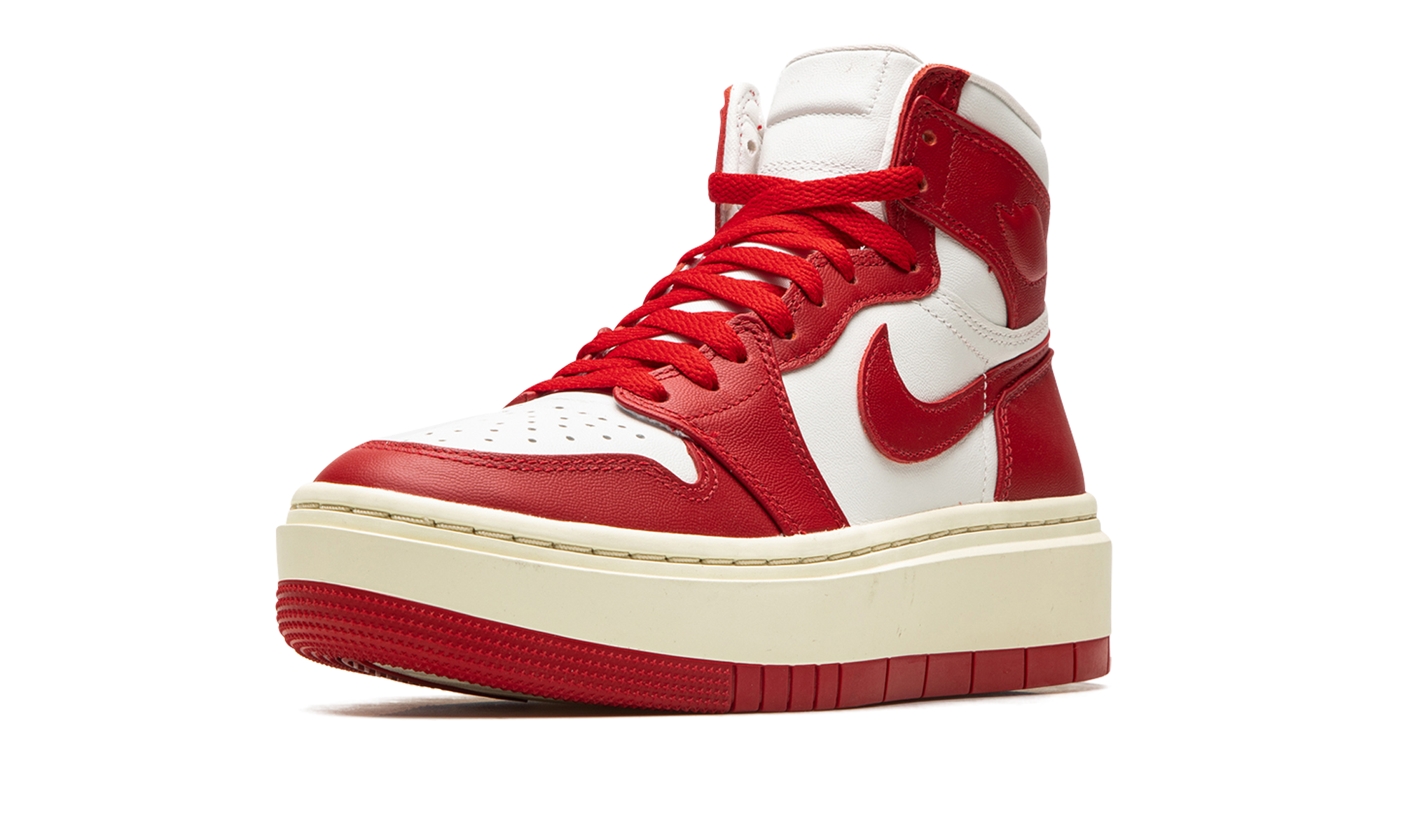 jordan 1 elevate high summit white varsity red women s+DN3253-116+left diagnol single view