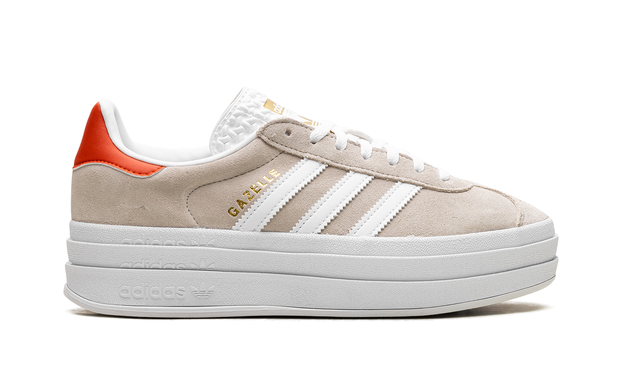 adidas gazelle bold wonder beige collegiate orange womens+IG8671+right view