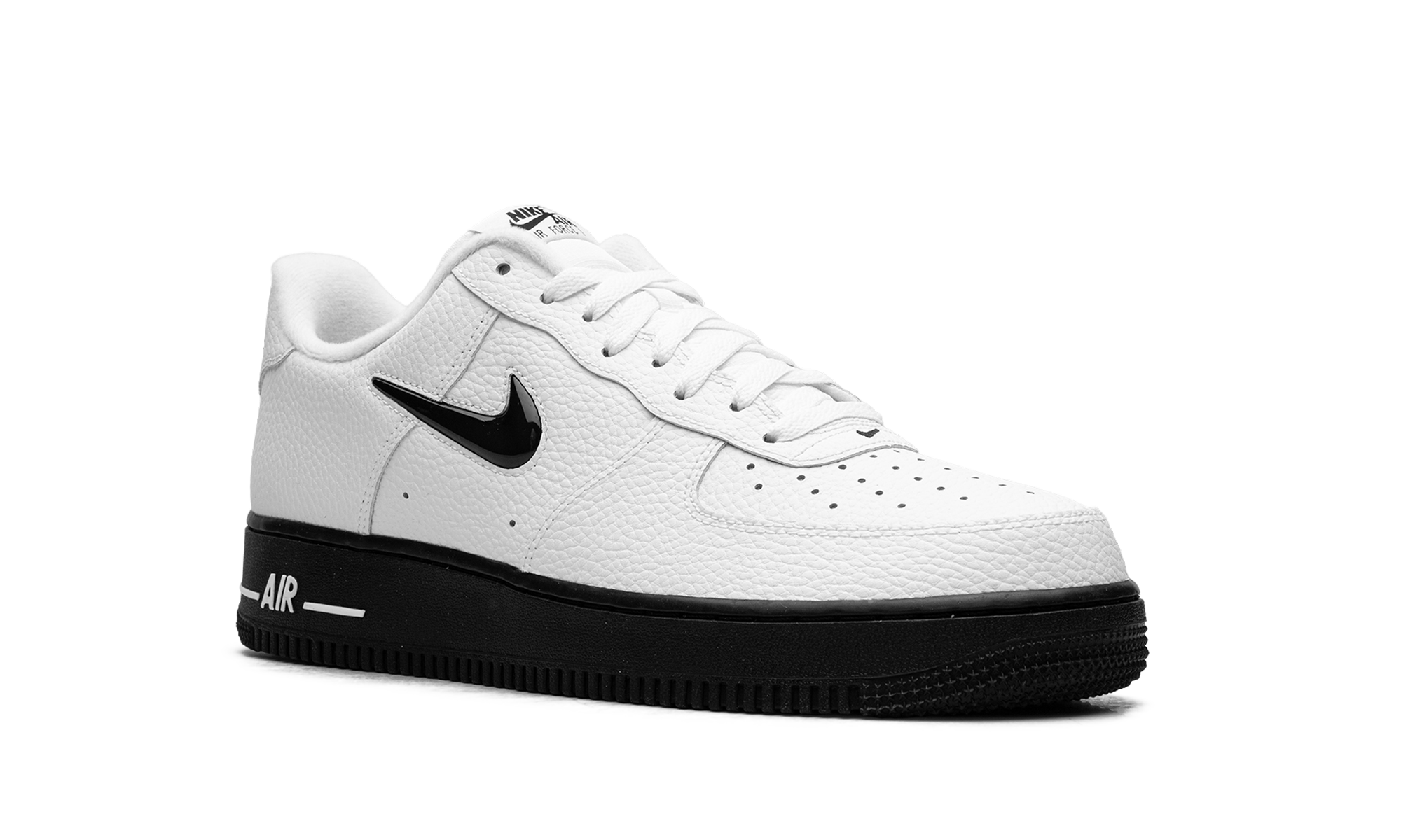 nike air force 1 07 low jewel white black+HQ3826-100+diagnol right view