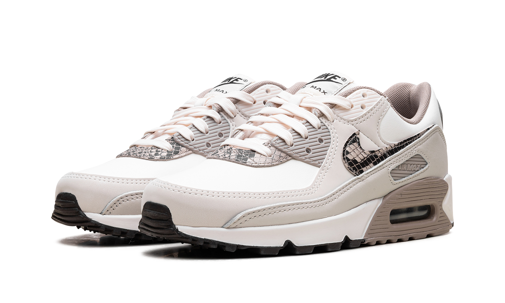 nike air max 90 light pink snakeskin women s+HV4915-100+diagnol left view