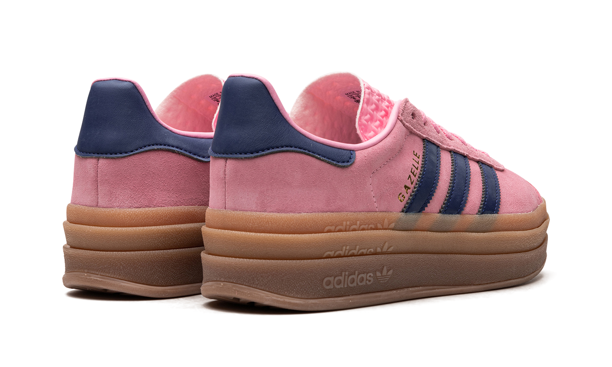 adidas gazelle bold pink glow women s+H06122+diagnol right behind view