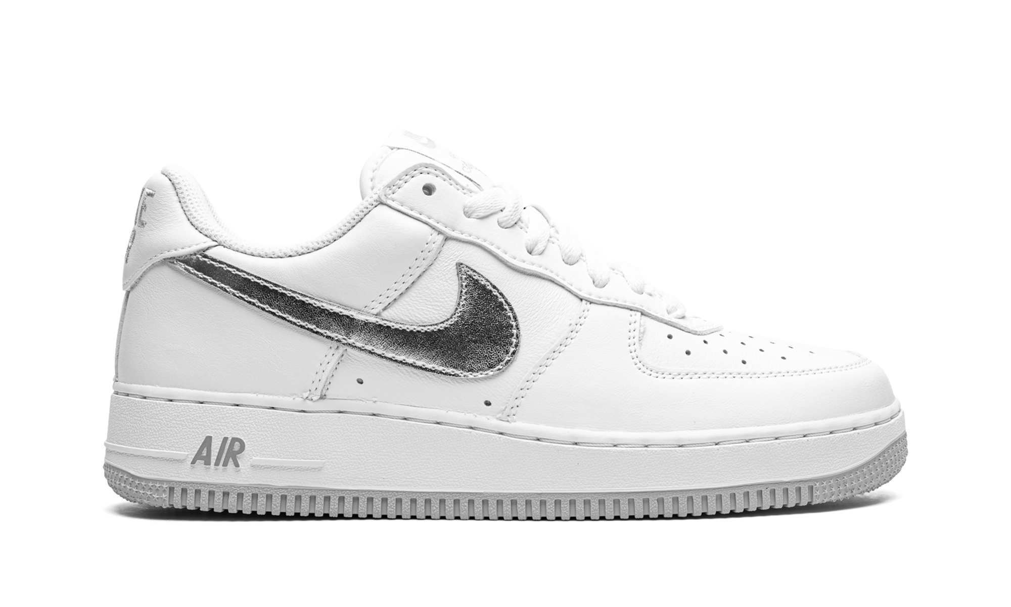 nike air force 1 07 low color of the month white metallic silver+DZ6755-100+right view