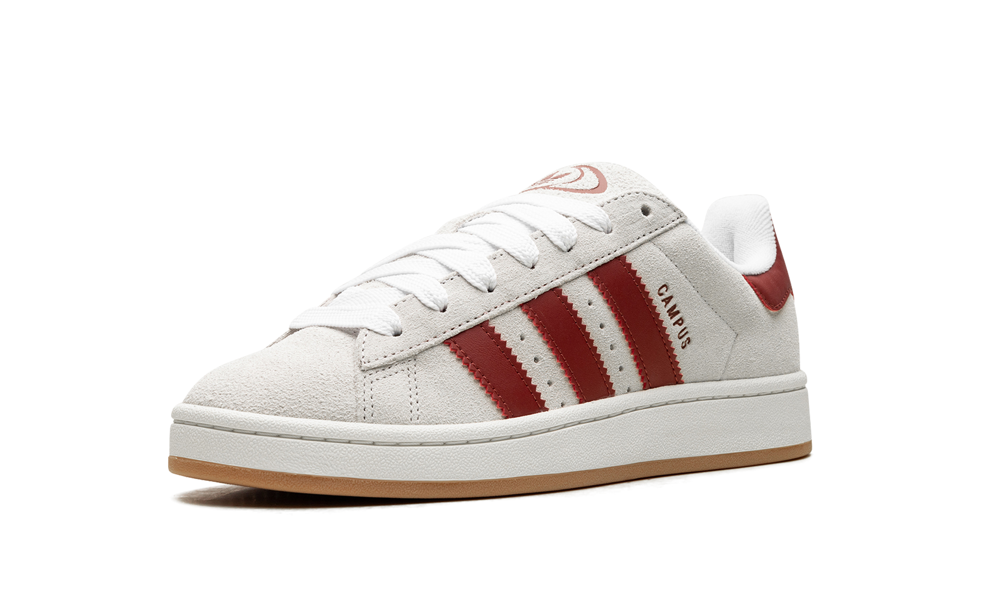 adidas campus 00s crystal white preloved ruby womens+JQ7783+left diagnol single view