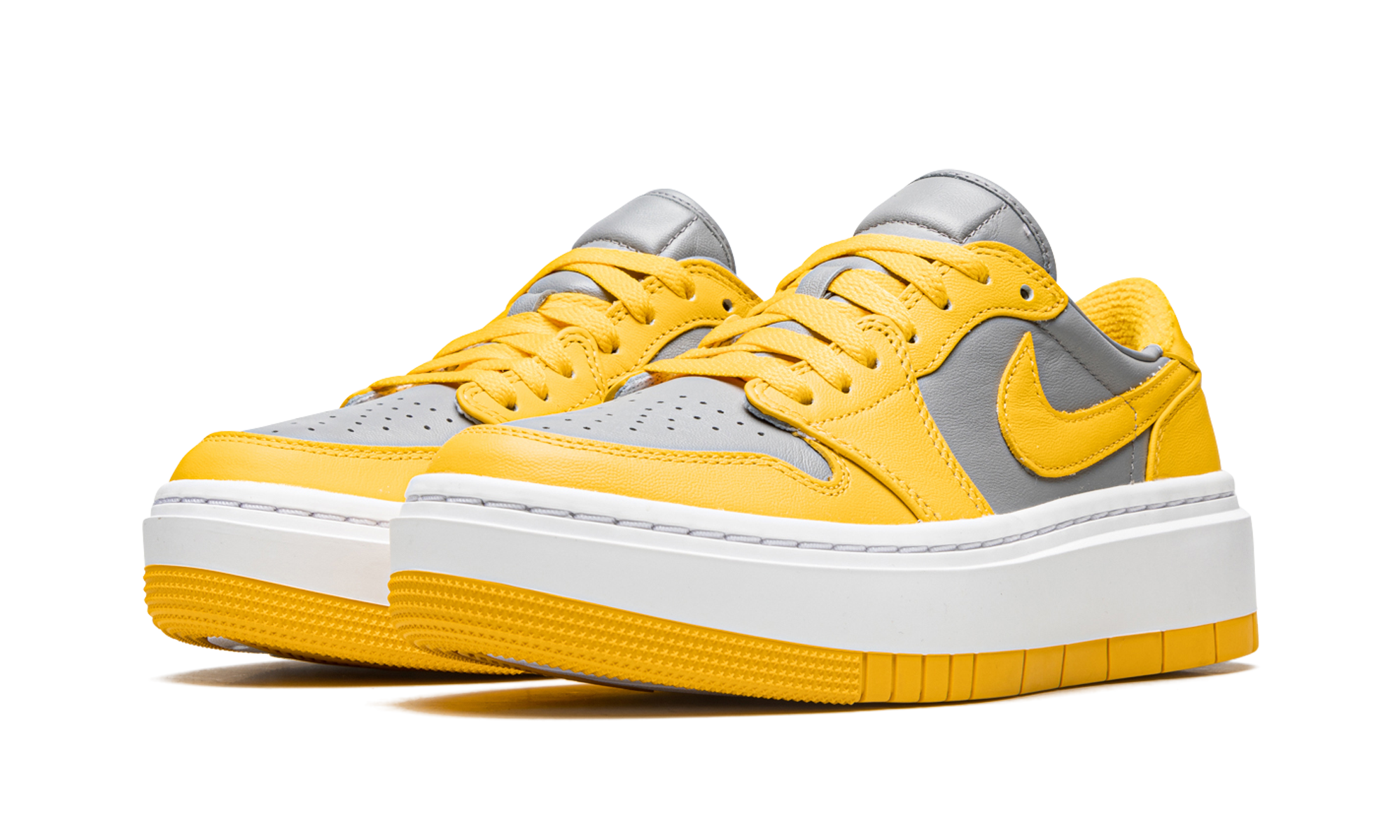 jordan 1 elevate low varsity maize cement women s+DH7004-017+diagnol left view