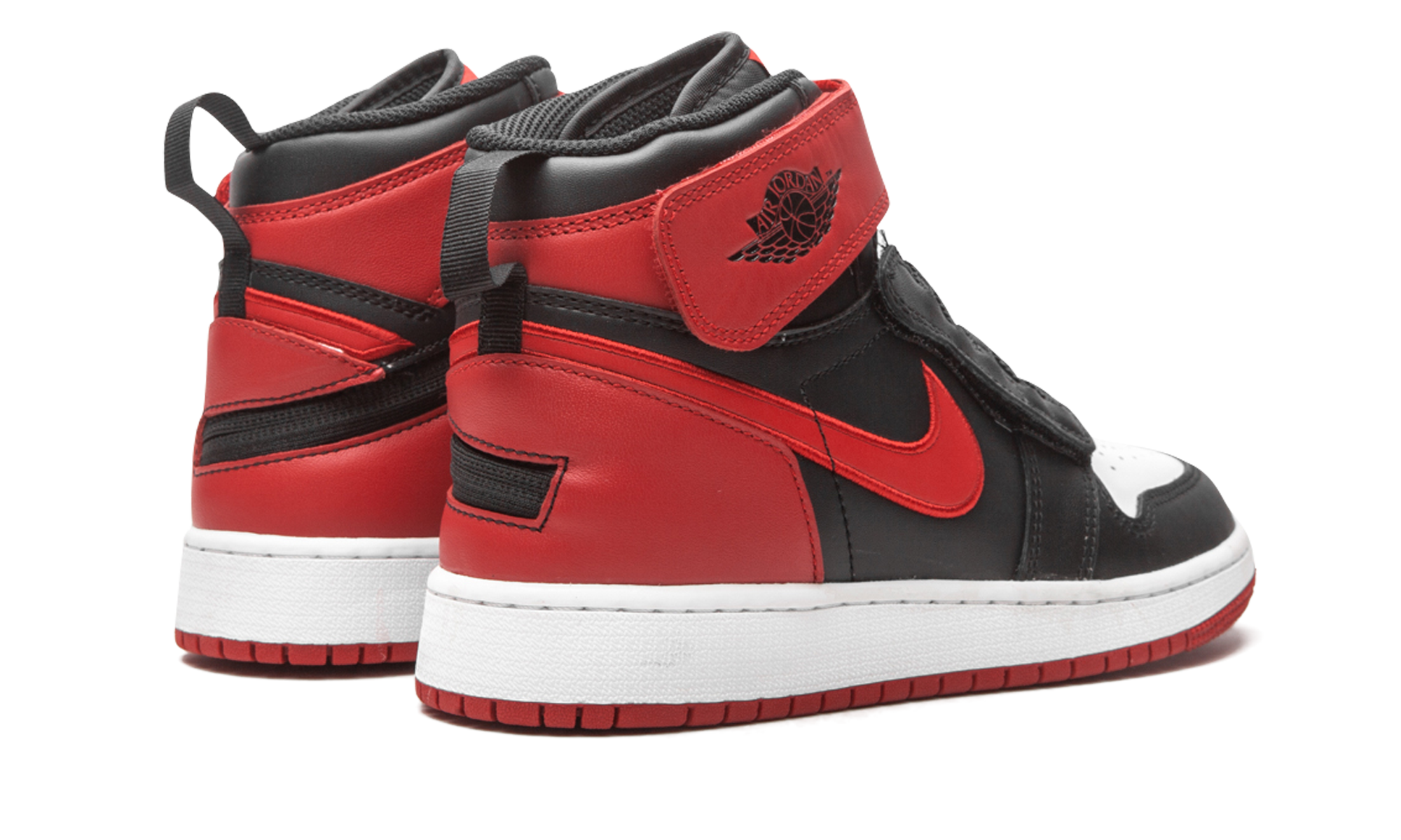 jordan 1 high flyease bred white toe gs+CT4897-001+diagnol right behind view