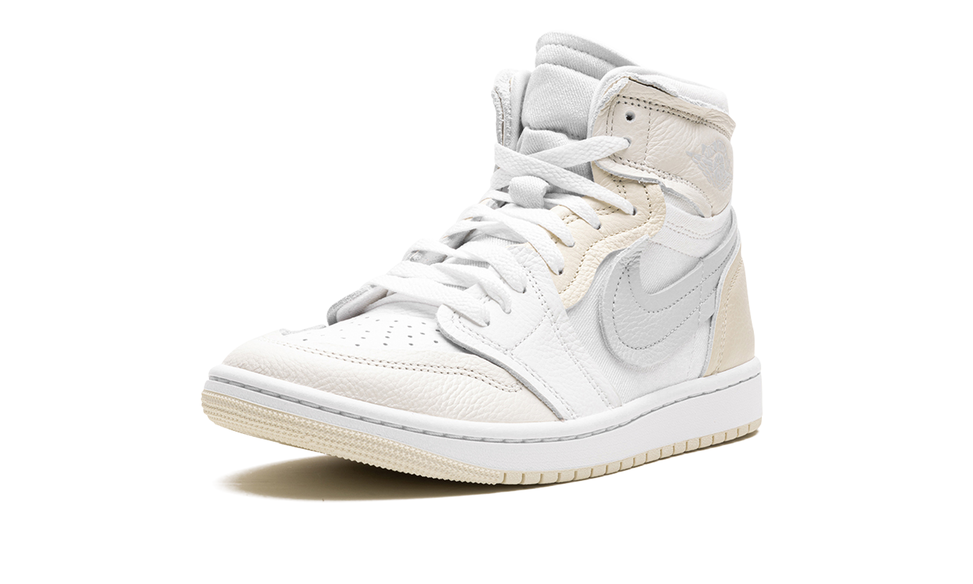 jordan 1 high method of make coconut milk women s+FB9891-100+left diagnol single view