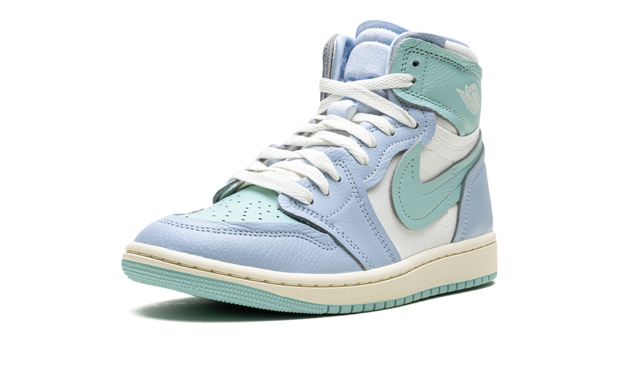 jordan 1 high method of make hydrogen blue women s+FB9891-401+left diagnol single view