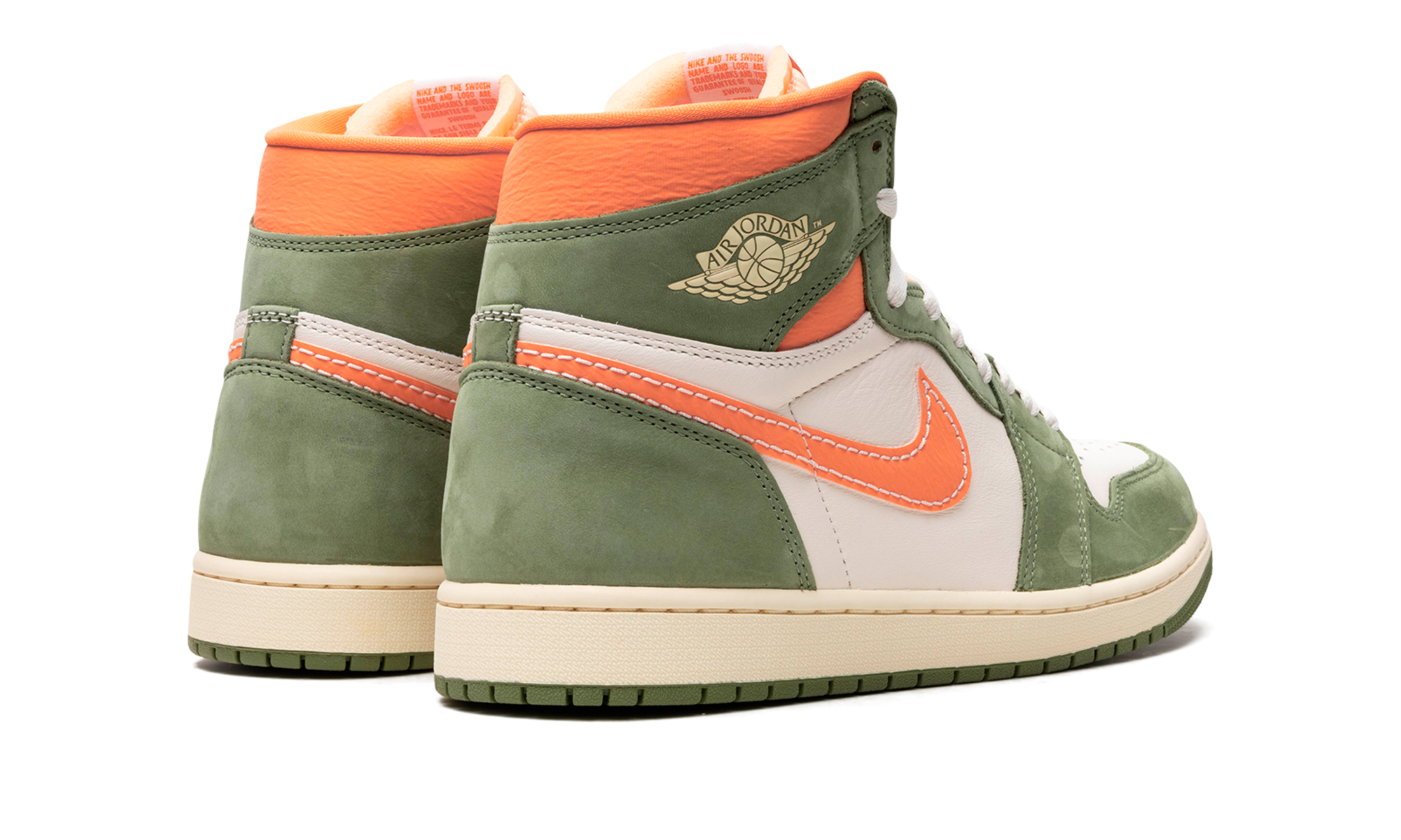 jordan 1 high og craft celadon+FB9934-300+diagnol right behind view
