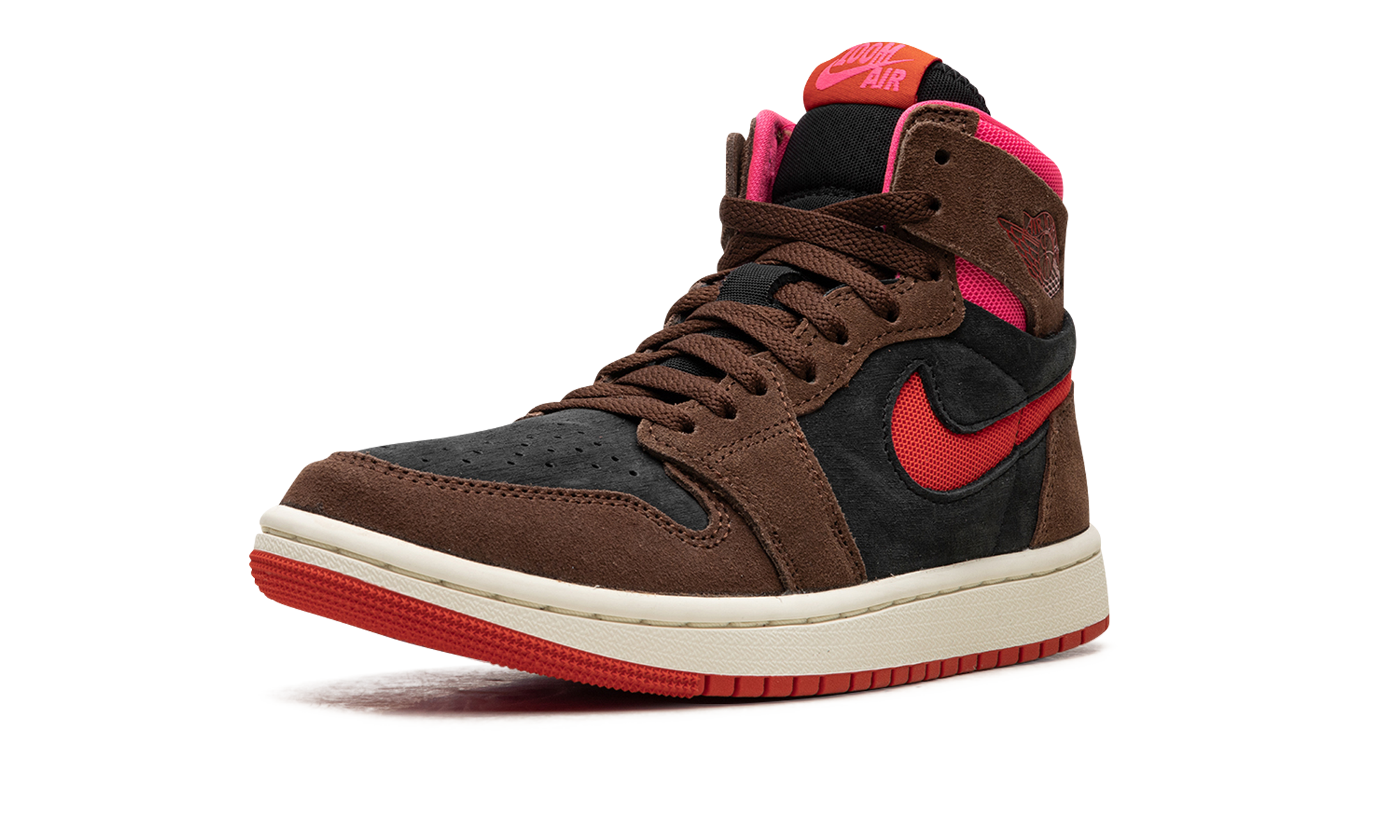 jordan 1 high zoom air cmft 2 cacao wow picante red women s+DV1305-206+left diagnol single view