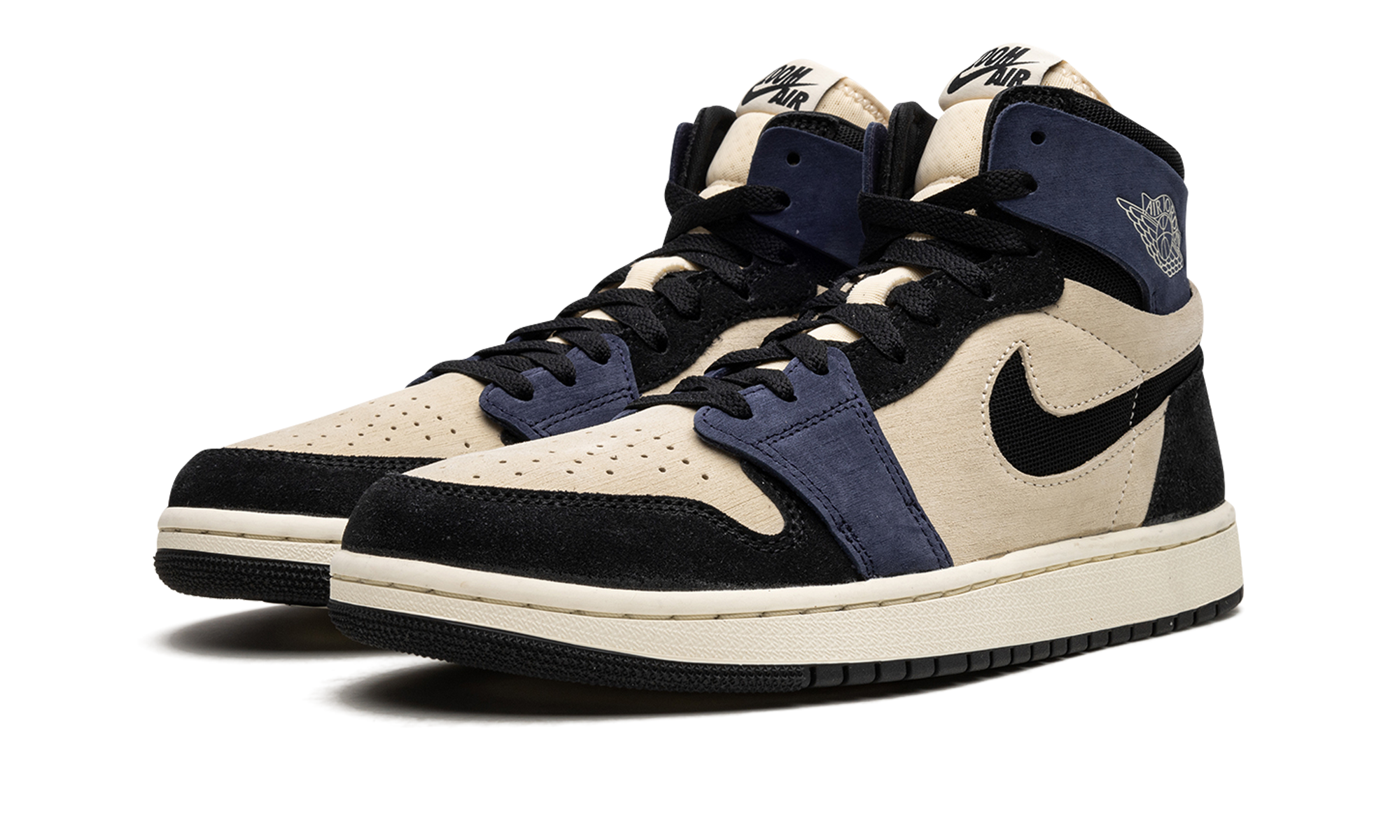 jordan 1 high zoom air cmft 2 muslin blackened blue+DV1305-104+diagnol left view