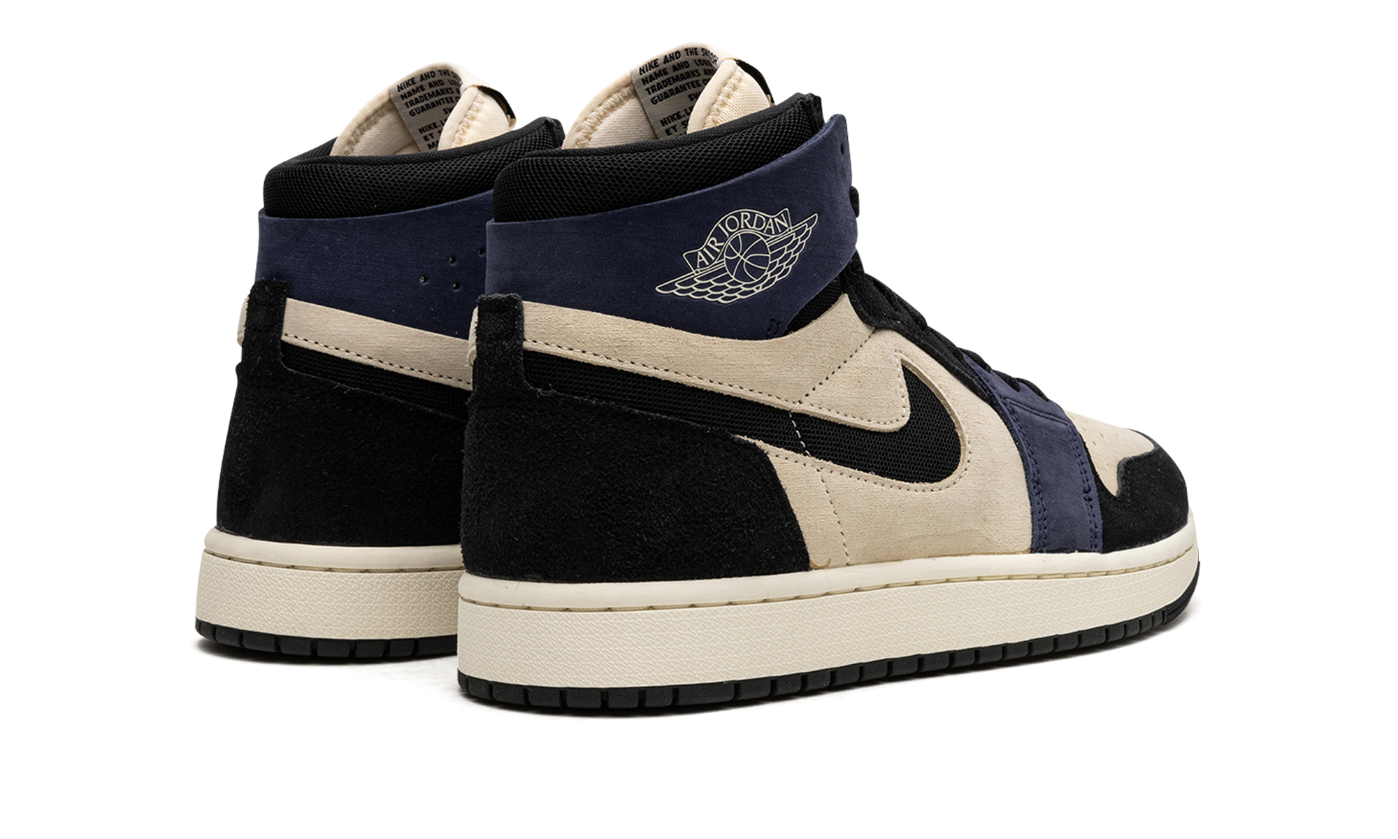 jordan 1 high zoom air cmft 2 muslin blackened blue+DV1305-104+diagnol right behind view