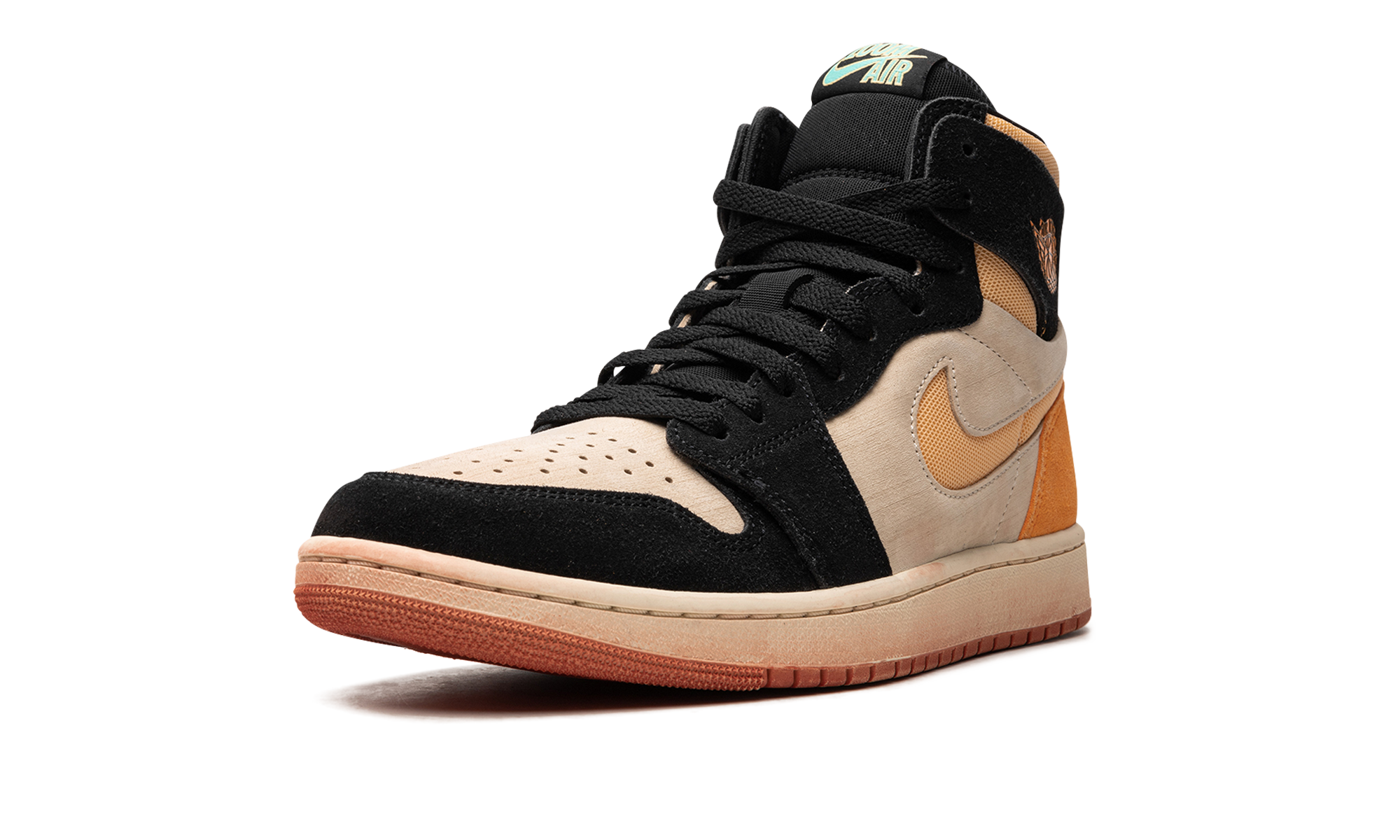 jordan 1 high zoom air cmft 2 muslin vivid orange+DV1307-100+left diagnol single view