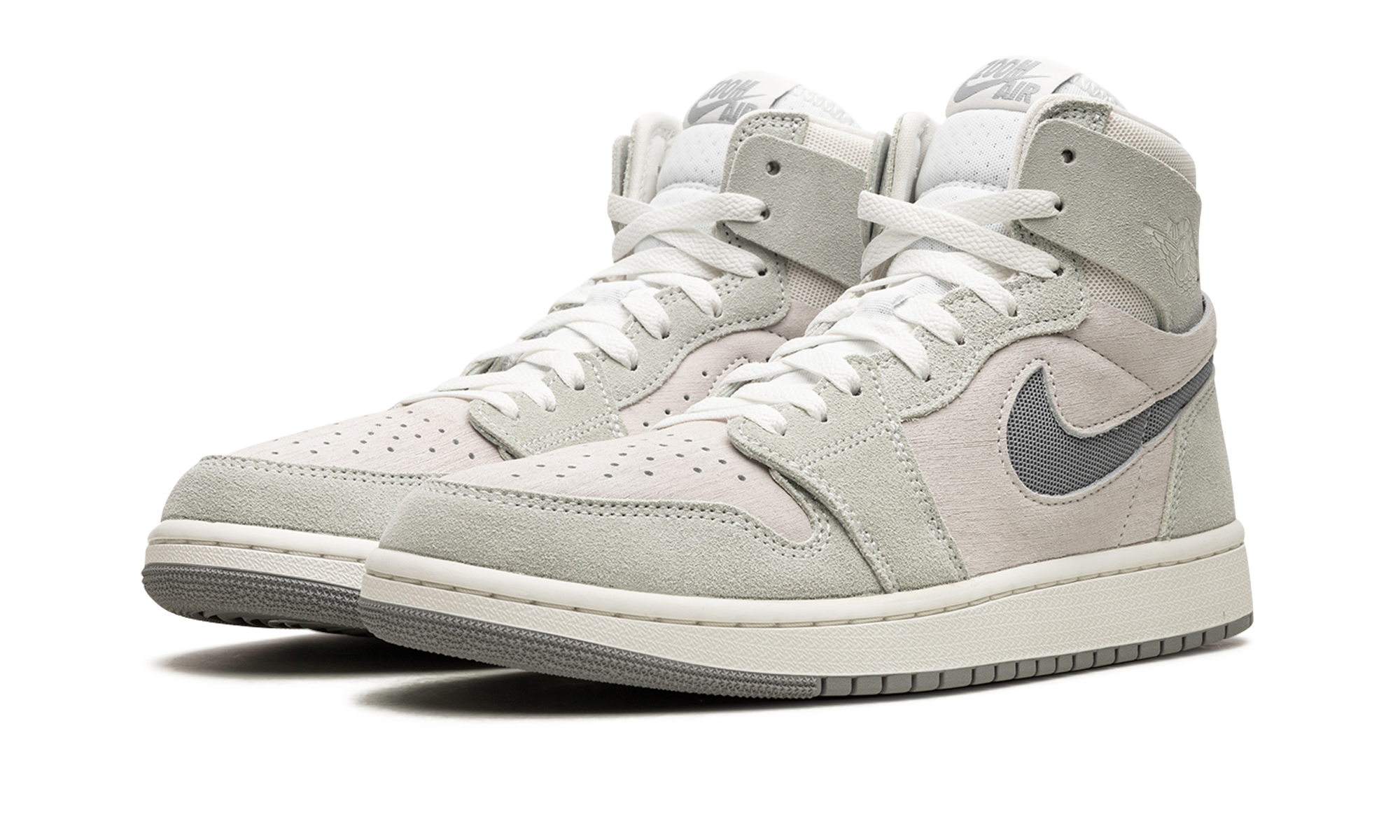jordan 1 high zoom air cmft 2 particle grey+DV1307-101+diagnol left view