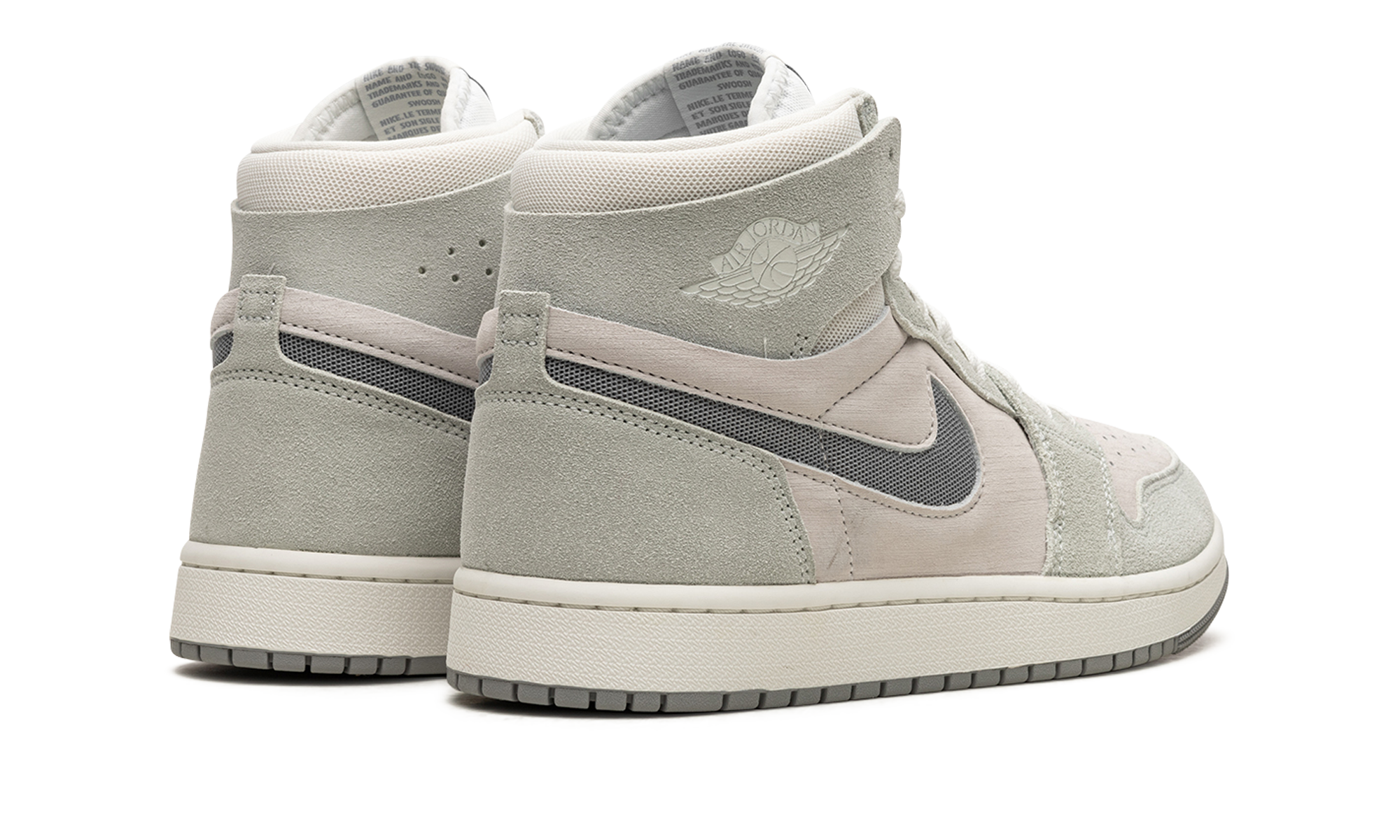jordan 1 high zoom air cmft 2 particle grey+DV1307-101+diagnol right behind view