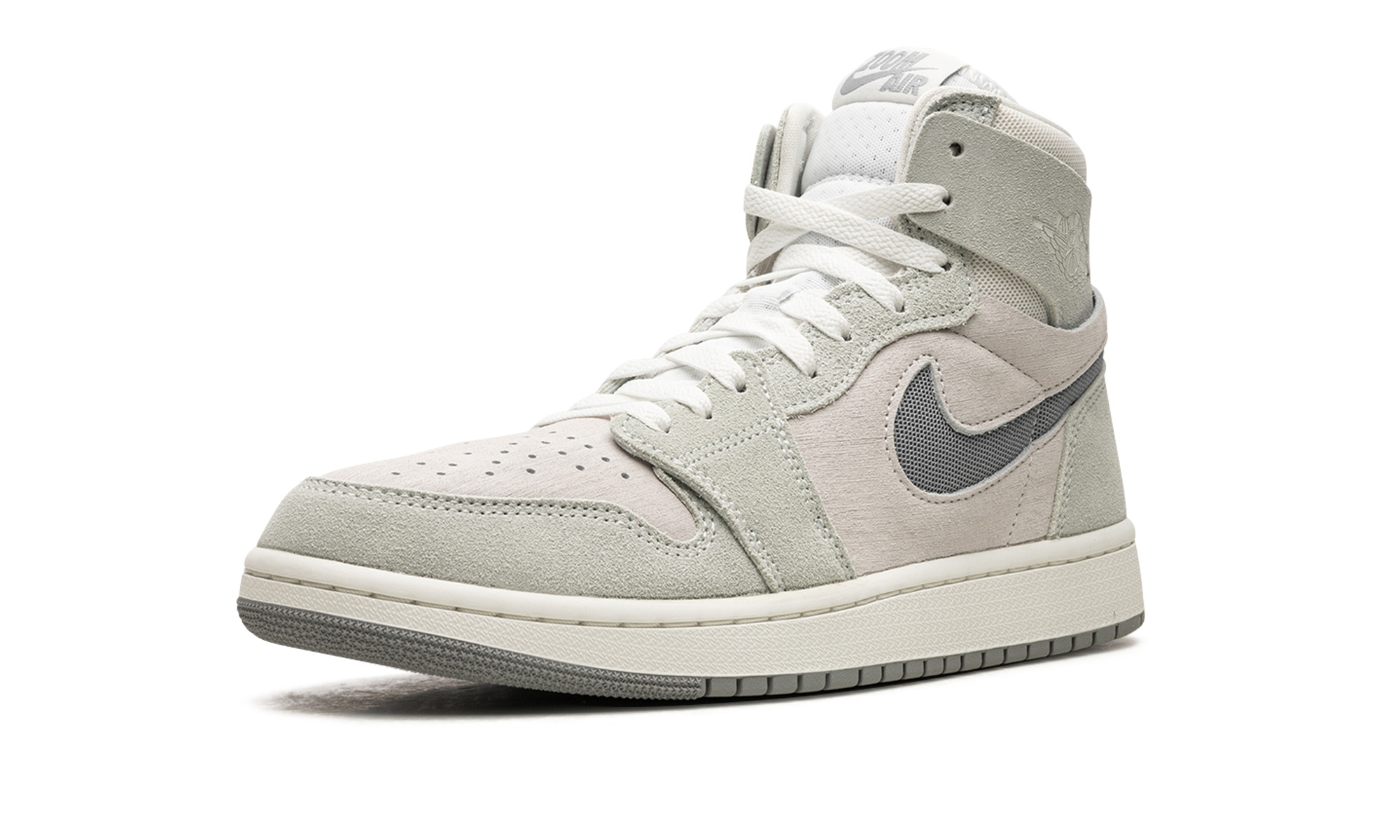 jordan 1 high zoom air cmft 2 particle grey+DV1307-101+left diagnol single view