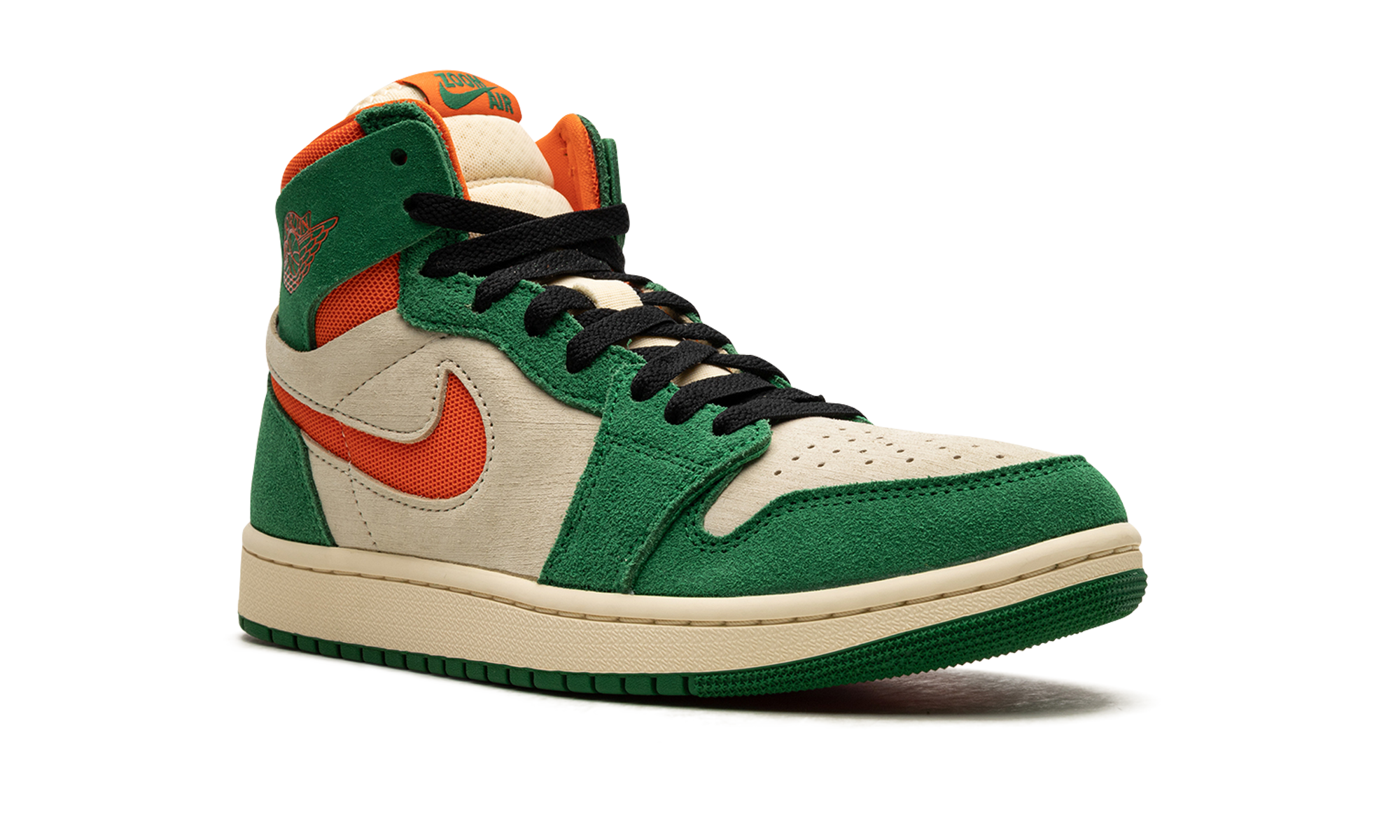 jordan 1 high zoom air cmft 2 pine green orange blaze women s+DV1305-308+diagnol right view