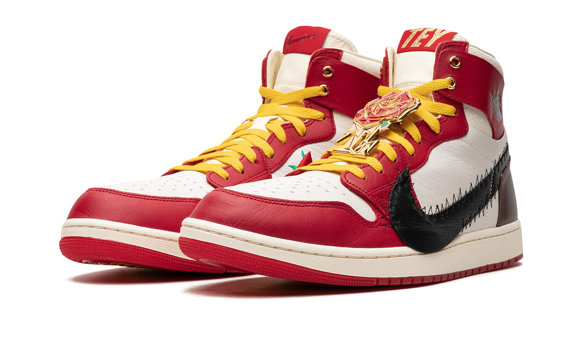 jordan 1 high zoom air cmft 2 teyana taylor a rose from harlem women s+FJ0604-601+diagnol left view