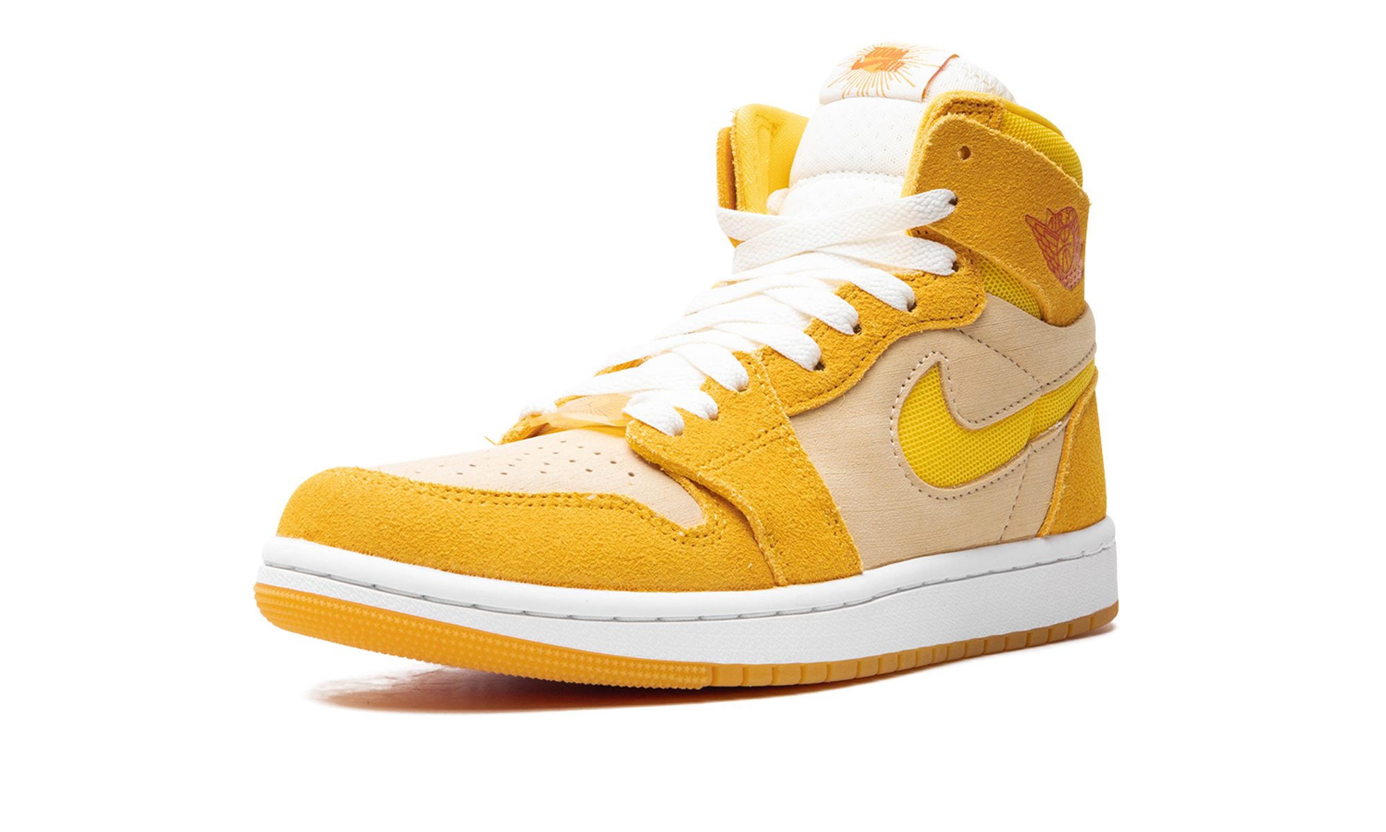 jordan 1 high zoom air cmft 2 yellow ochre women s+FJ5743-700+left diagnol single view