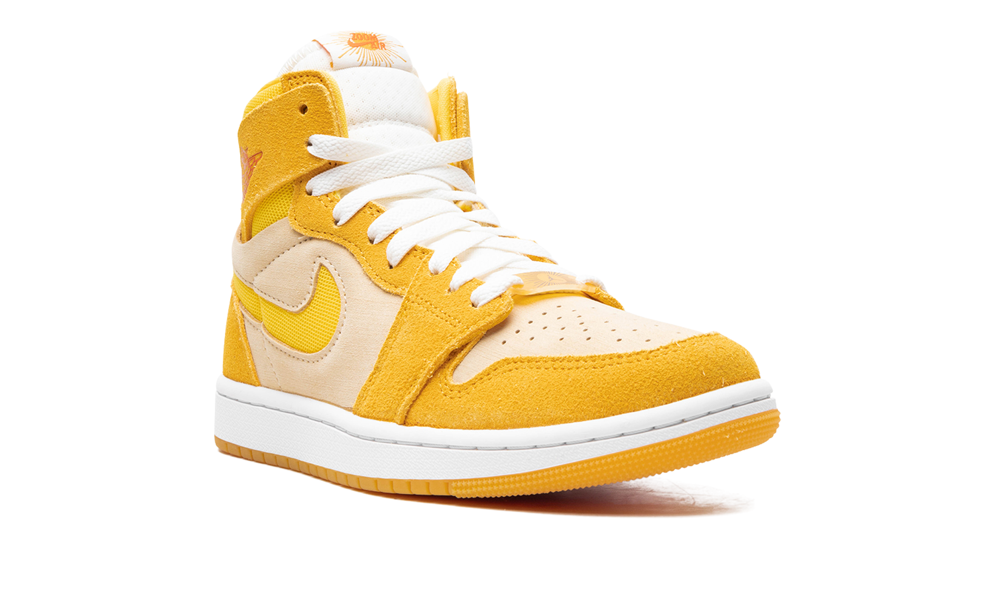 jordan 1 high zoom air cmft 2 yellow ochre women s+FJ5743-700+diagnol right view