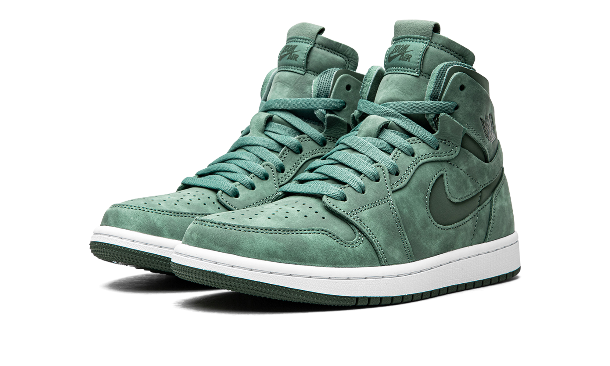 jordan 1 high zoom air cmft emerald green women s+CT0979-301+diagnol left view