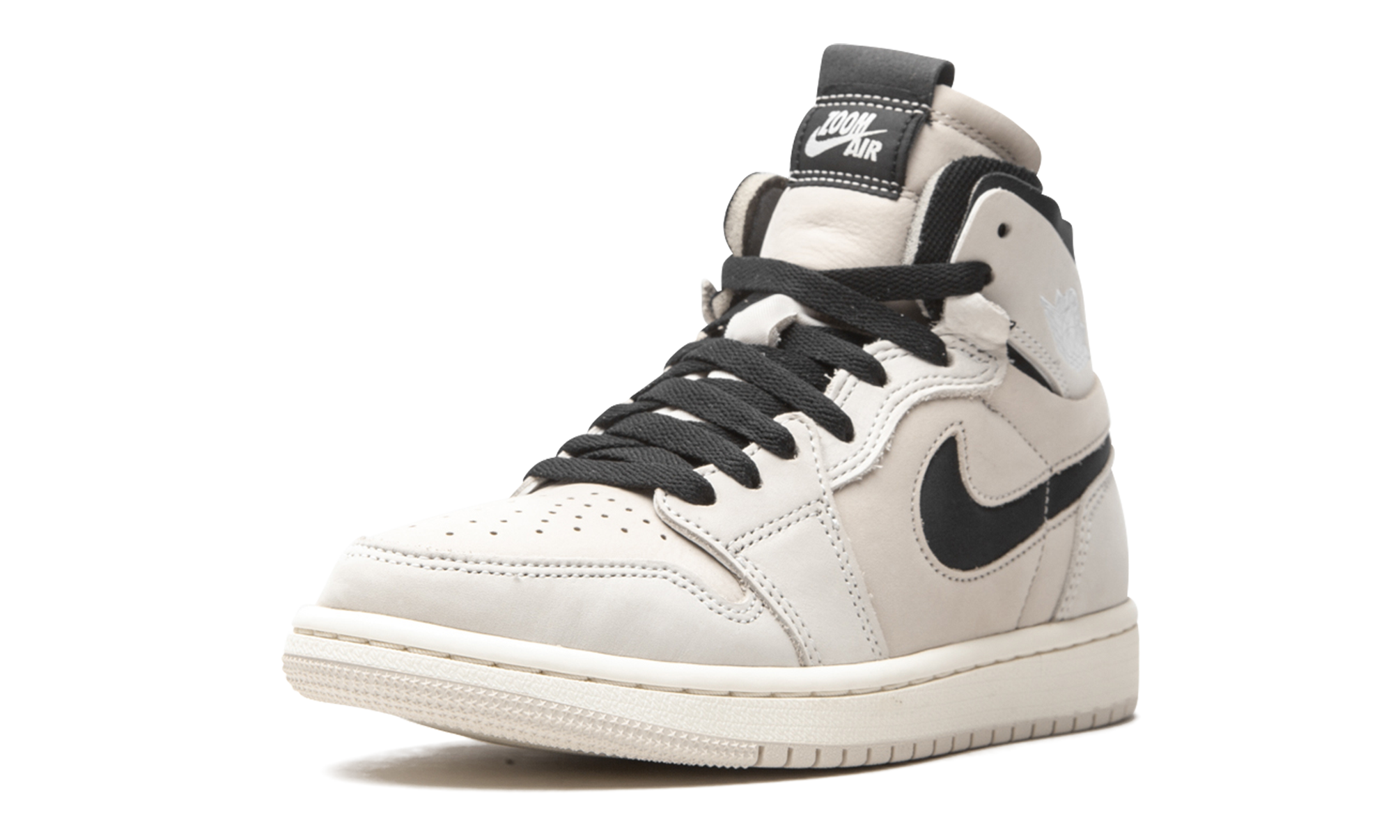 jordan 1 high zoom air cmft summit white black women s+CT0979-100+left diagnol single view