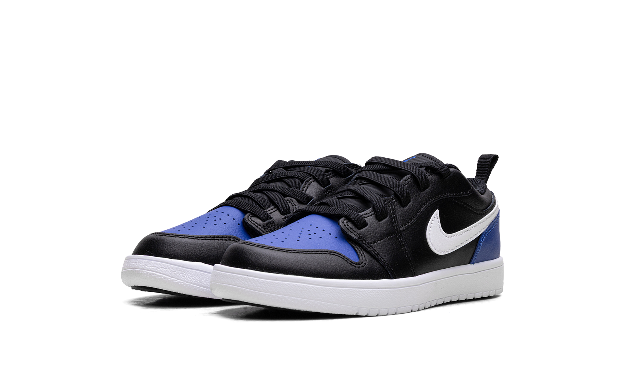 jordan 1 low alt black game royal white ps+DR9748-042+diagnol left view