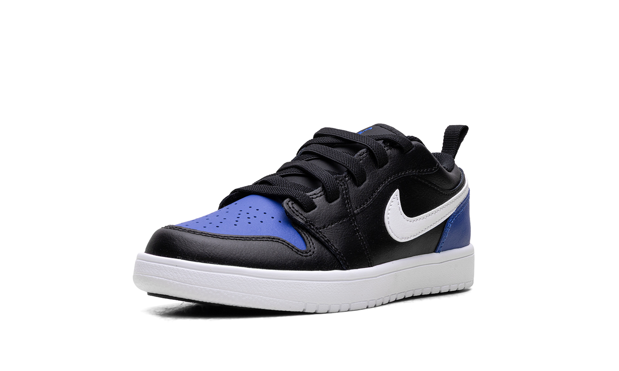 jordan 1 low alt black game royal white ps+DR9748-042+left diagnol single view