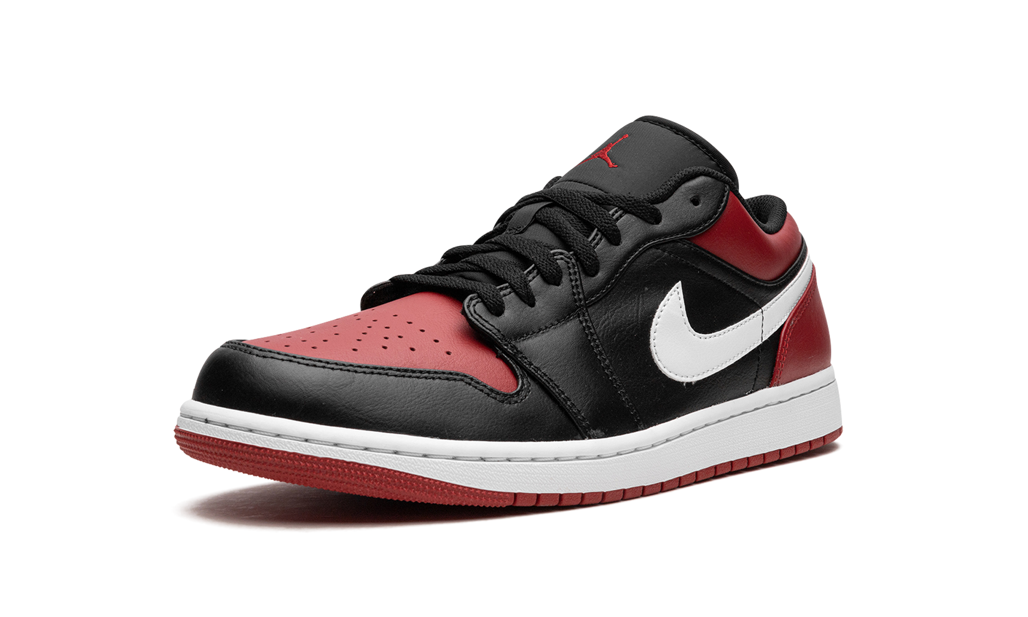 jordan 1 low alternate bred toe+553558-066+left diagnol single view