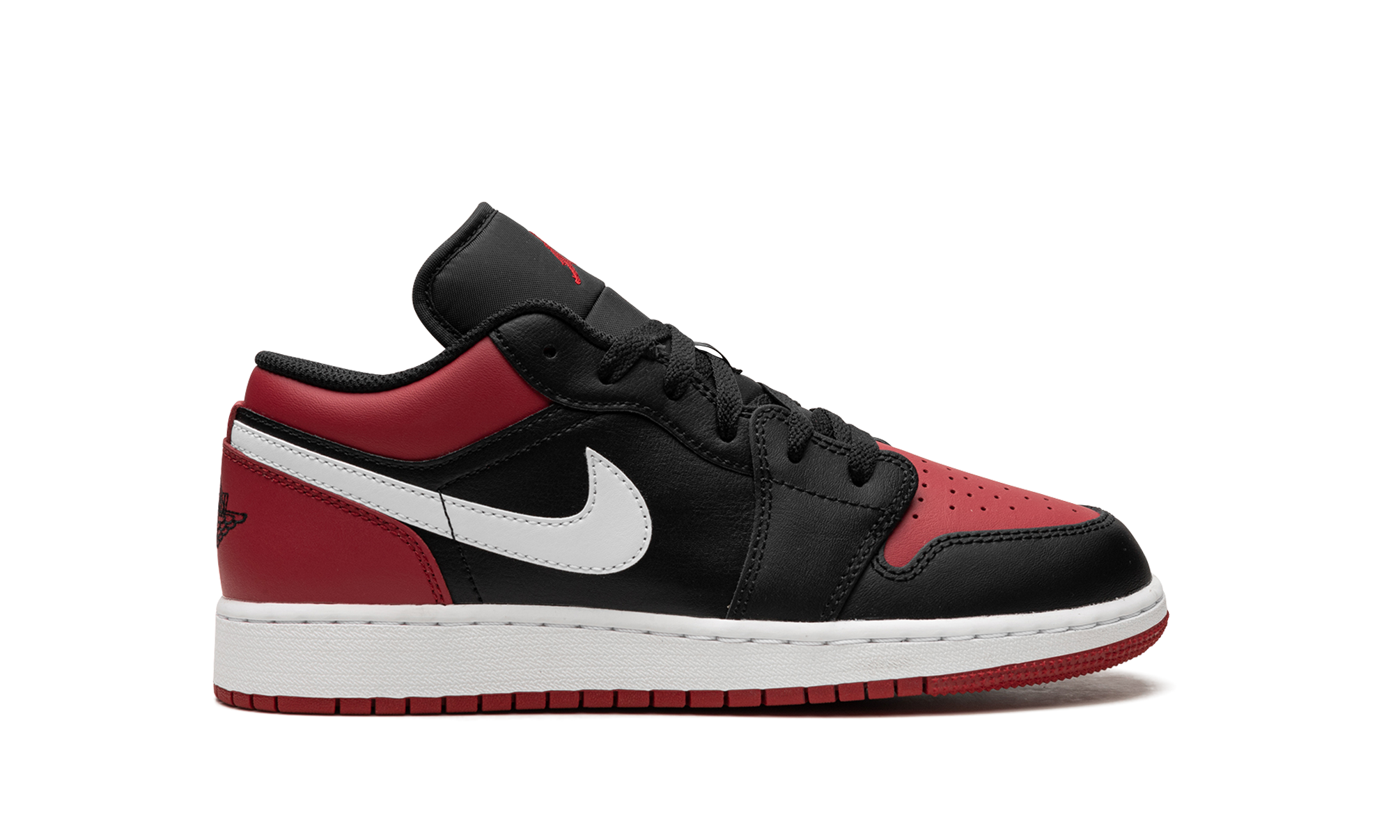 jordan 1 low alternate bred toe gs+553560-066+right view