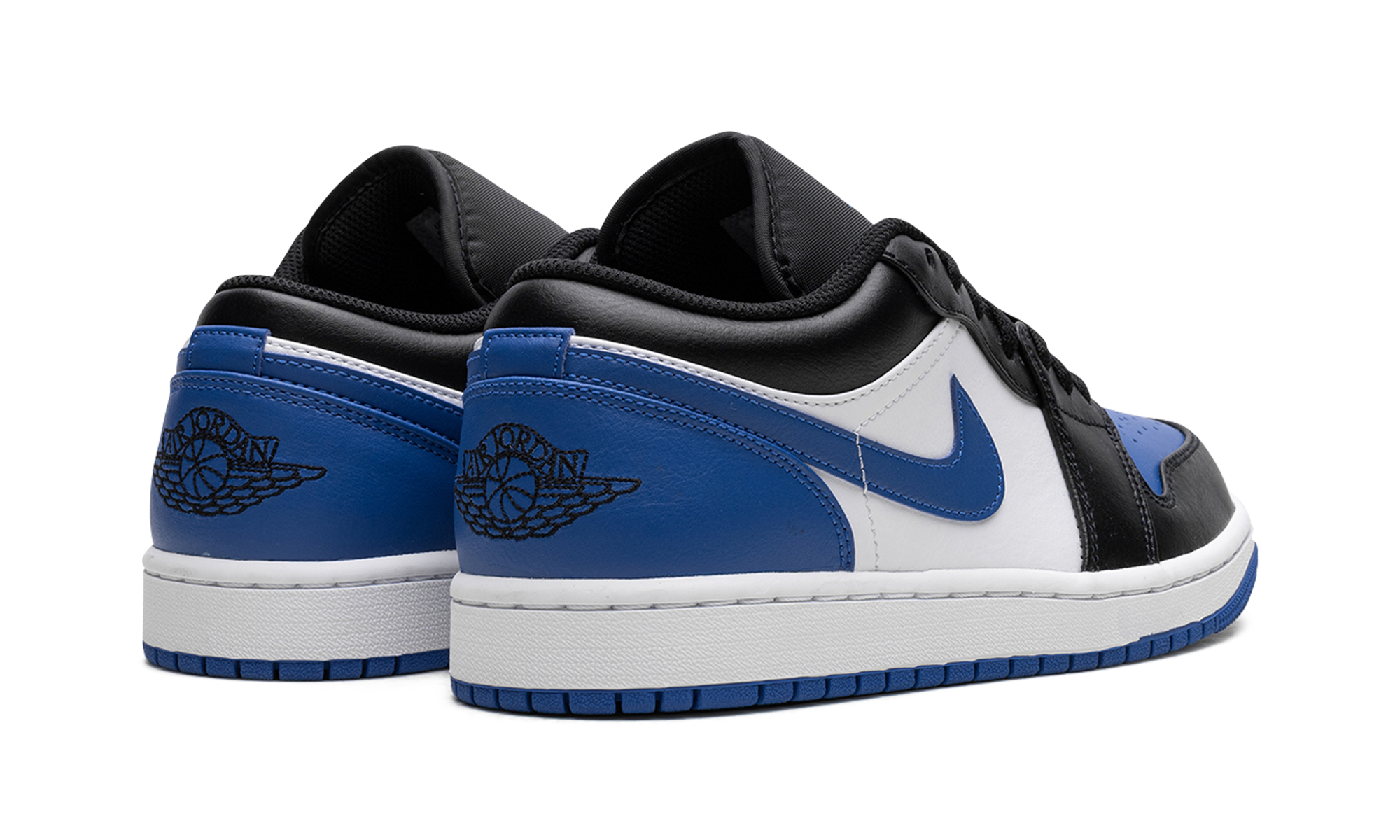 jordan 1 low alternate royal toe+553558-140+diagnol right behind view