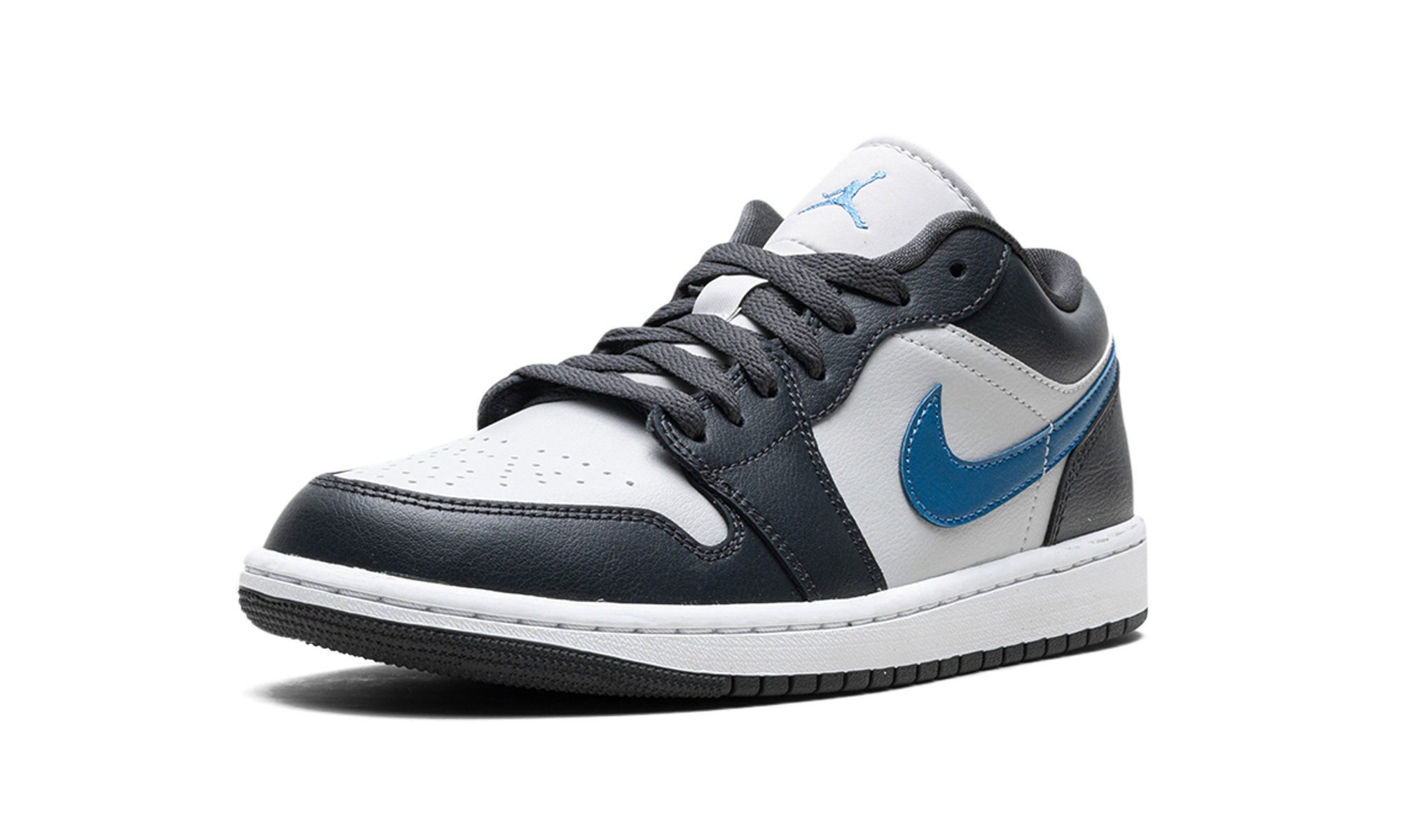 jordan 1 low anthracite industrial blue women s+DC0774-040+left diagnol single view