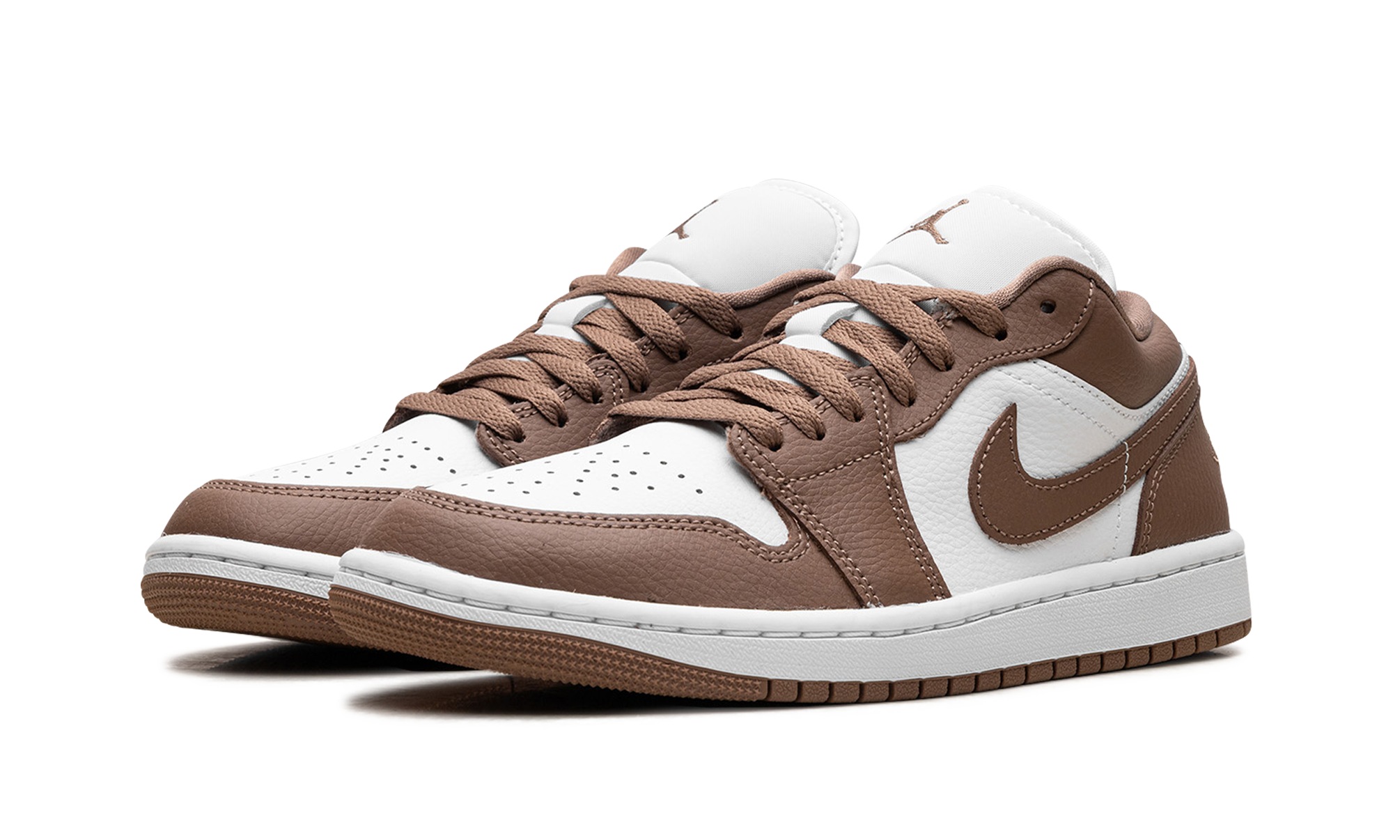 jordan 1 low archaeo brown white women s+DC0774-202+diagnol left view