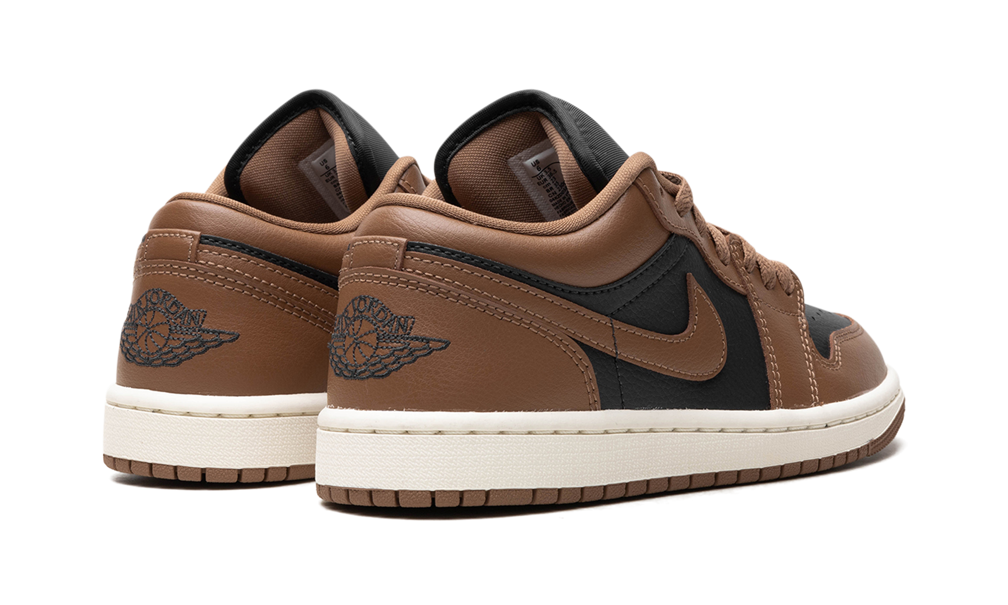 jordan 1 low archaeo brown women s+DC0774-021+diagnol right behind view