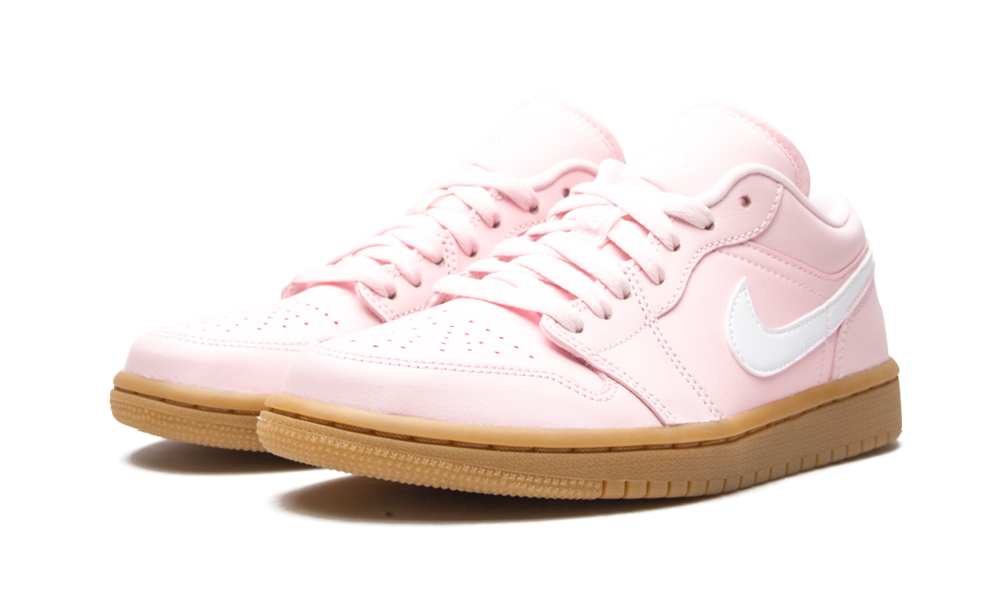 jordan 1 low arctic pink gum women s+DC0774-601+diagnol left view