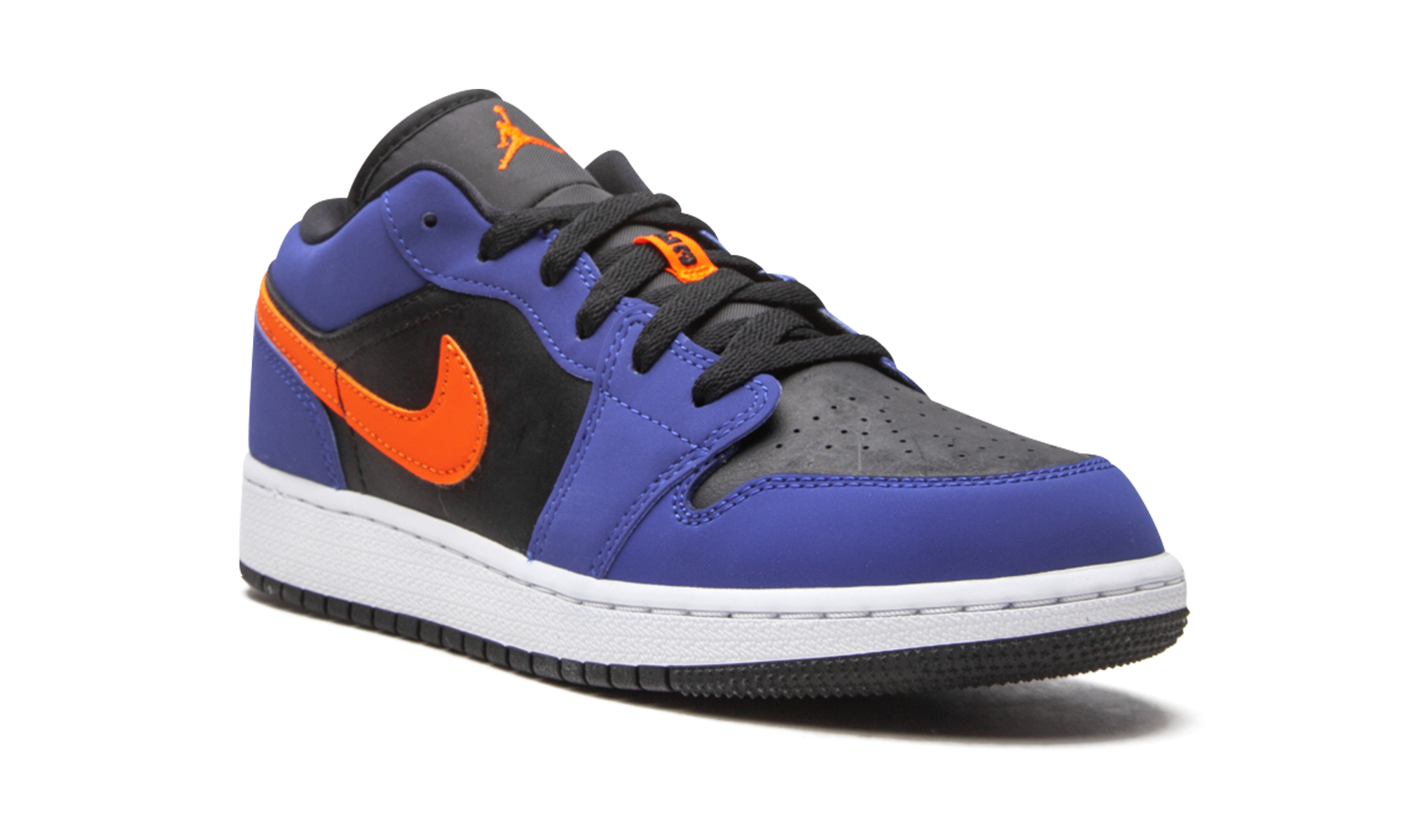 jordan 1 low black blue orange gs+553560-480+diagnol right view