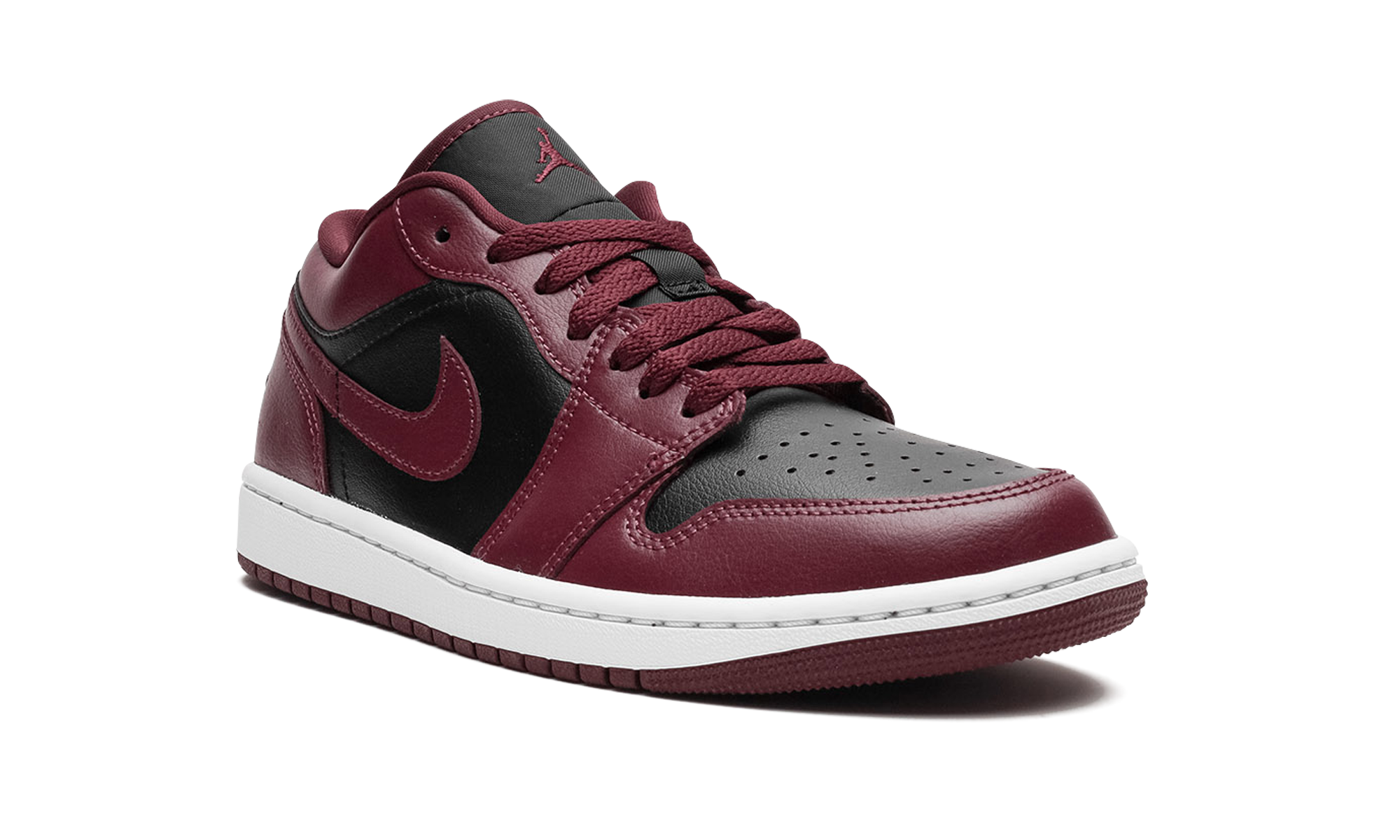 jordan 1 low black dark beetroot women s+DC0774-006+diagnol right view
