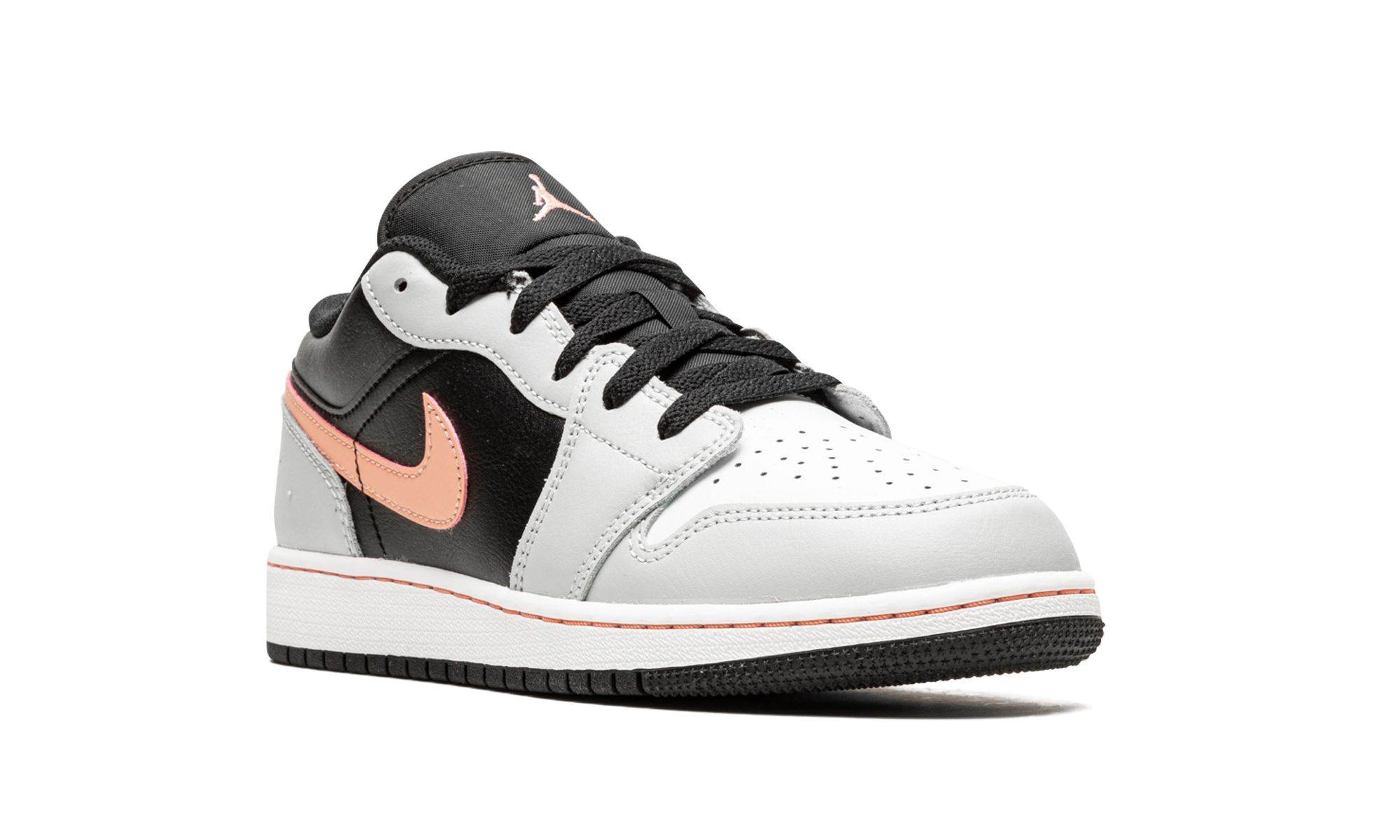 jordan 1 low black grey pink gs+553560-062+diagnol right view