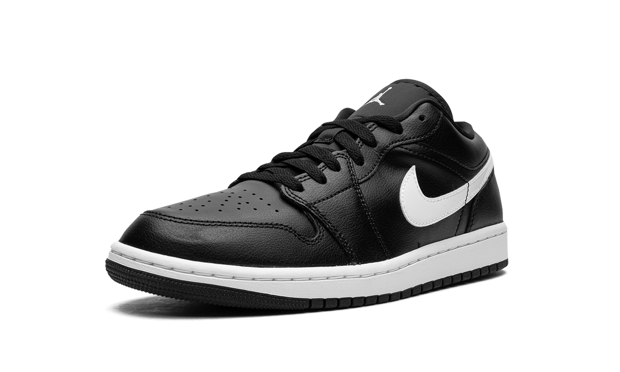 jordan 1 low black white 2022 women s+DV0990-001+left diagnol single view
