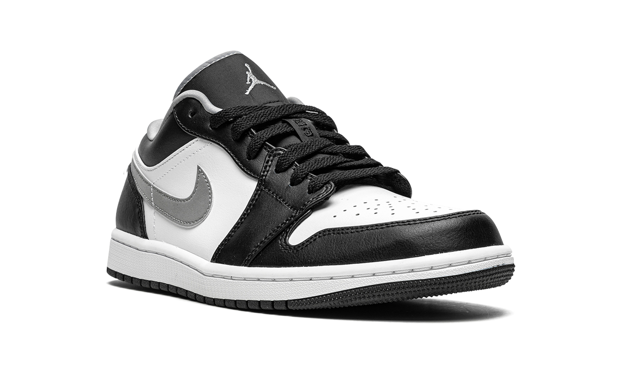 jordan 1 low black white grey+553558-040+diagnol right view
