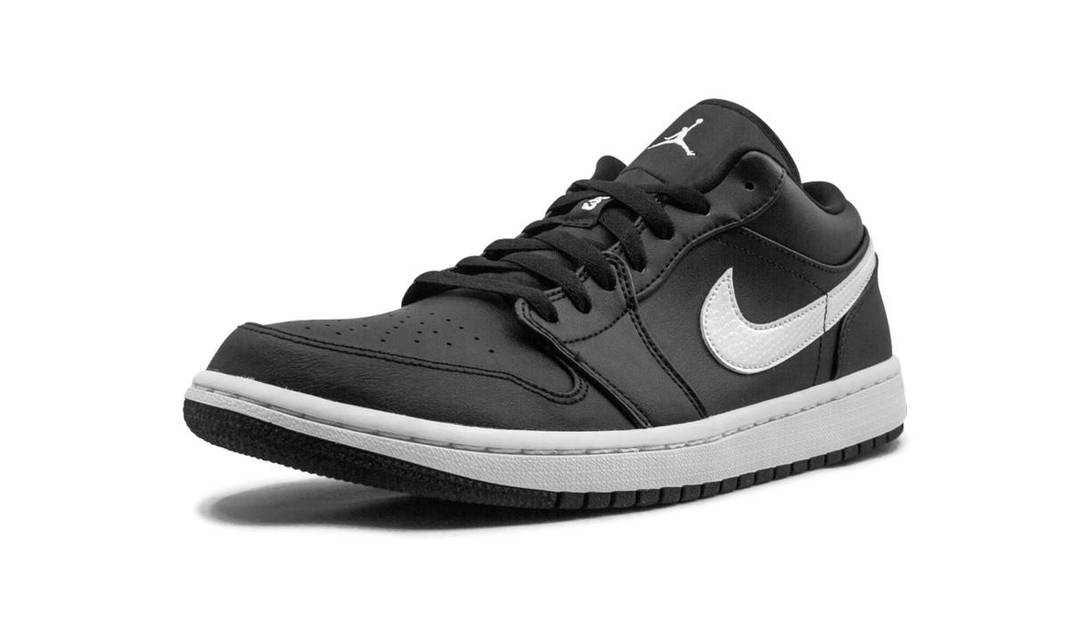 jordan 1 low black white women s+AO9944-001+left diagnol single view