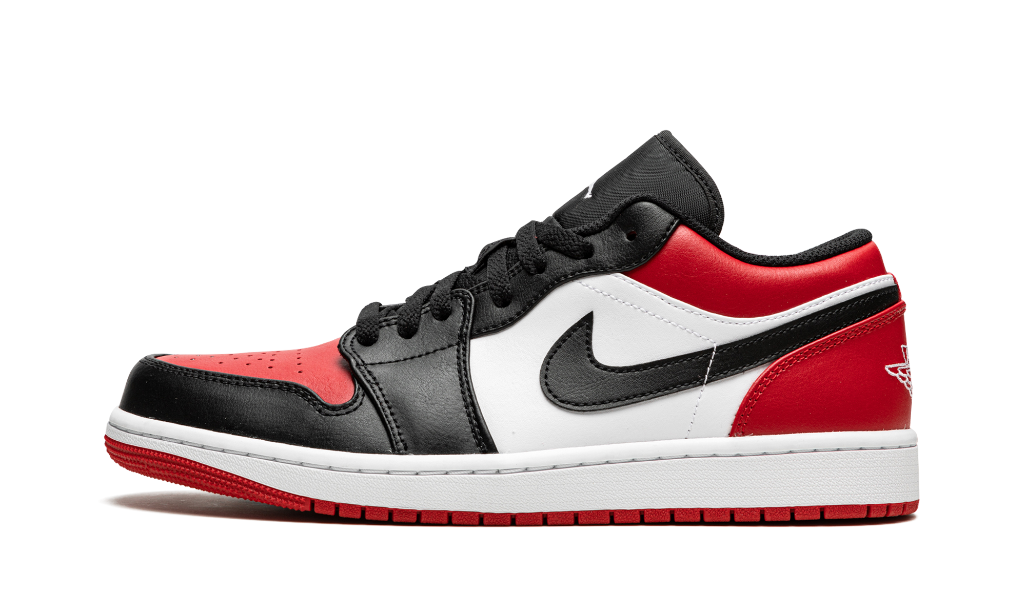 jordan 1 low bred toe+553558-612+diagnol right view 1
