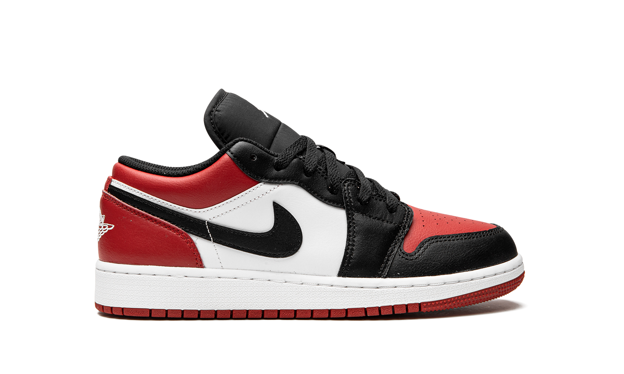 jordan 1 low bred toe gs+553560-612+right view