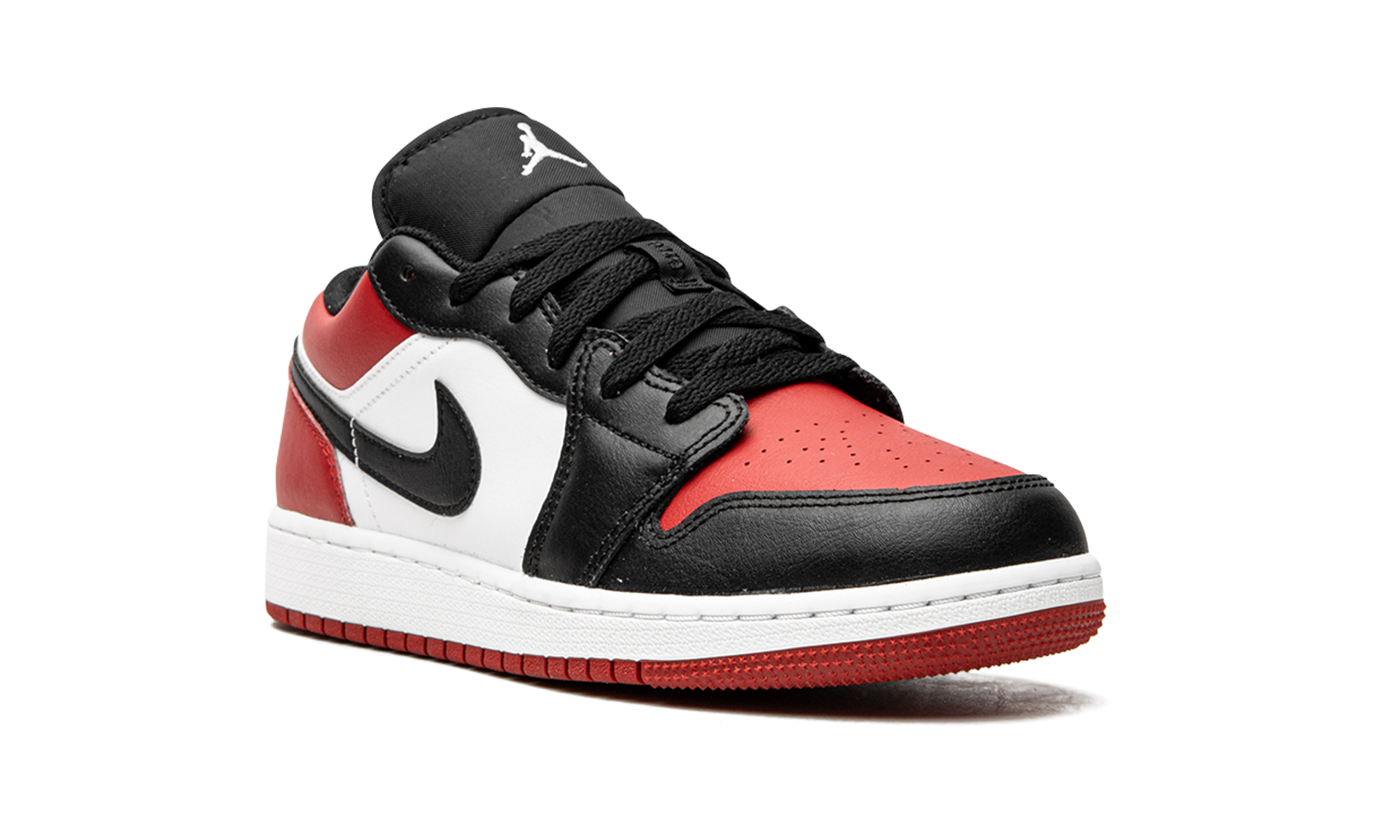 jordan 1 low bred toe gs+553560-612+diagnol right view