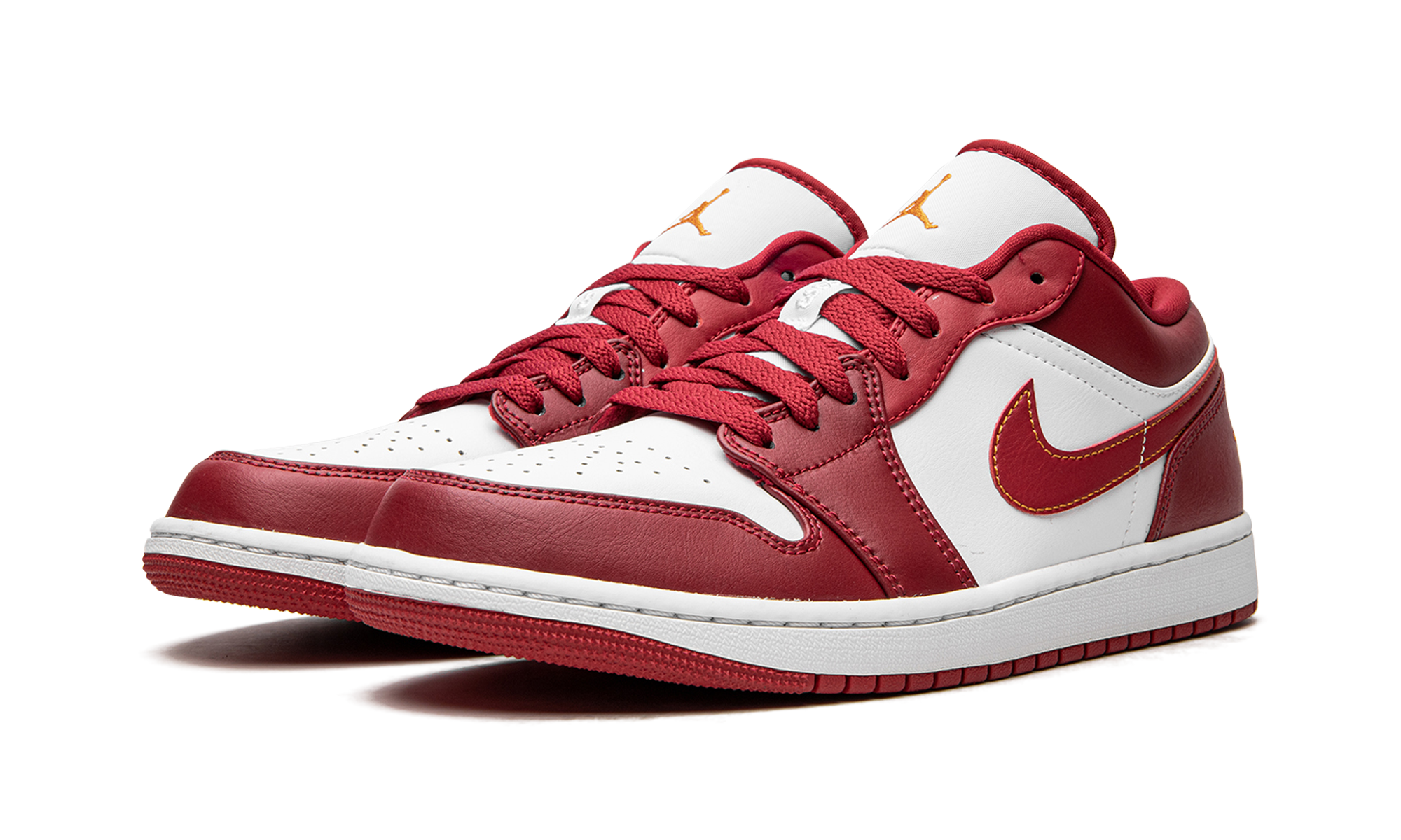 jordan 1 low cardinal red+553558-607+diagnol left view